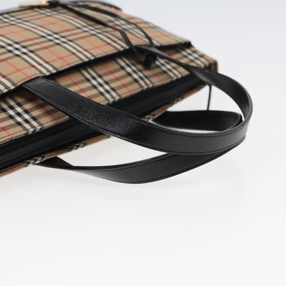 Burberry Nova Check Beige Canvas Handbag (Pre-Owned) Size ONE SIZE - 11 Thumbnail