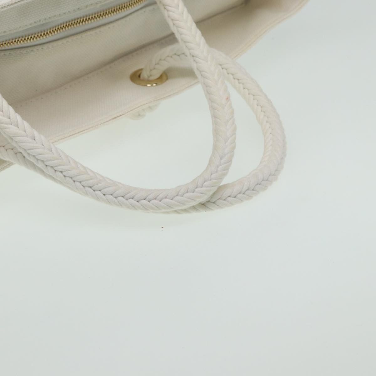 Burberry White Canvas Tote Bag (Pre-Owned) Size ONE SIZE - 12 Thumbnail