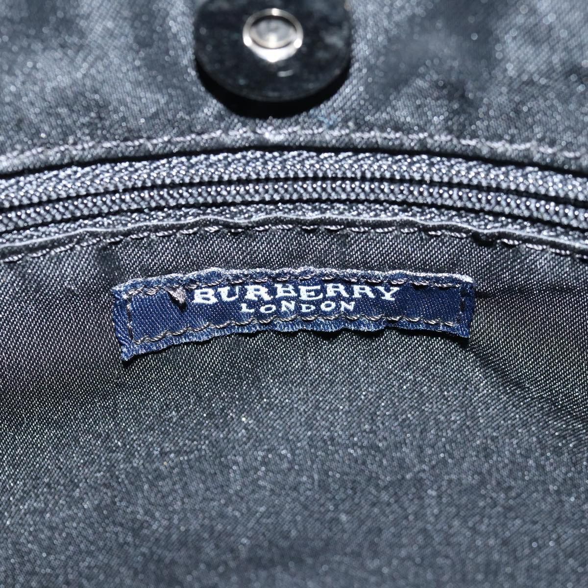 Burberry Nova Check Navy Synthetic Tote Bag (Pre-Owned) Size ONE SIZE - 9 Thumbnail