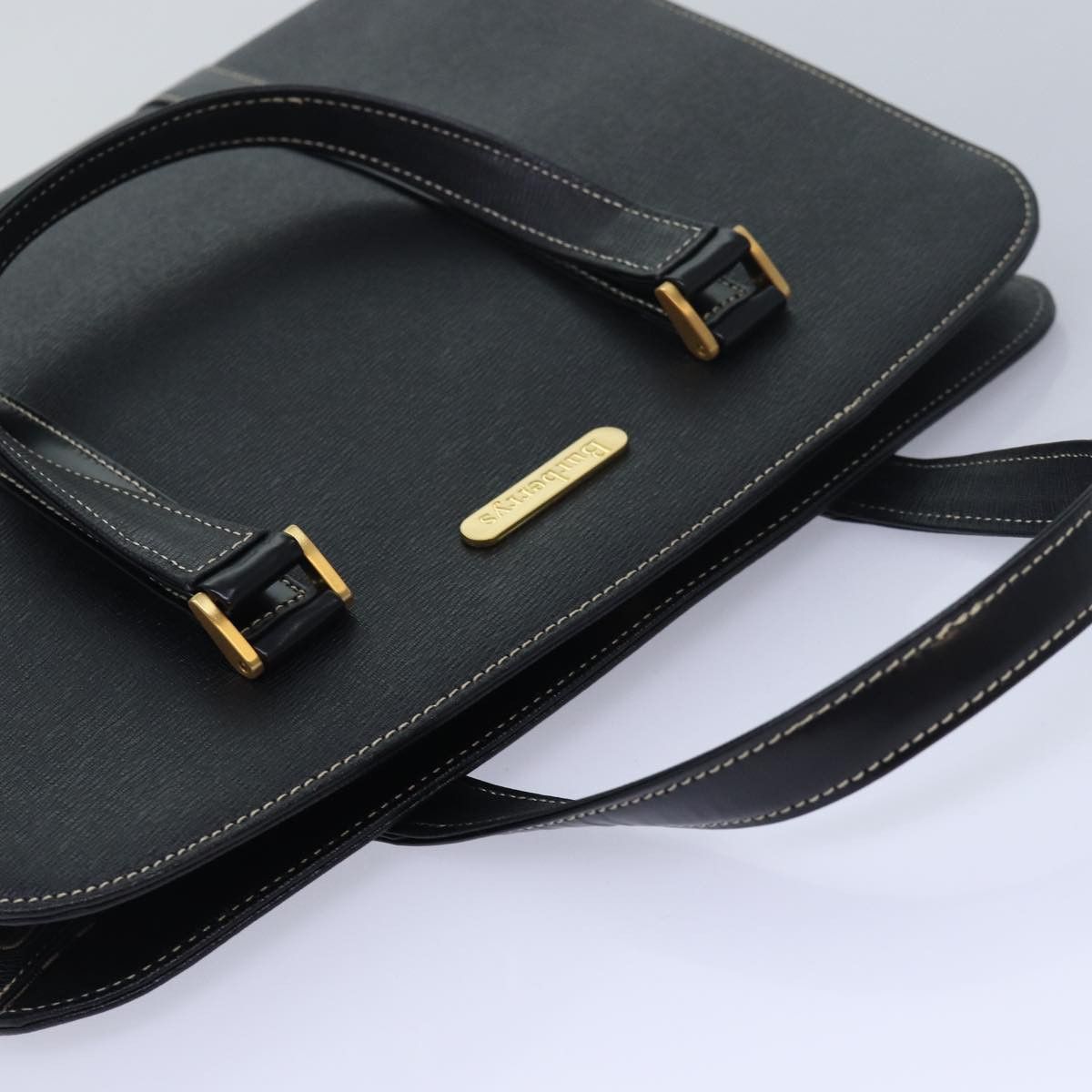 Burberry Black Leather Handbag (Pre-Owned) Size ONE SIZE - 4 Thumbnail