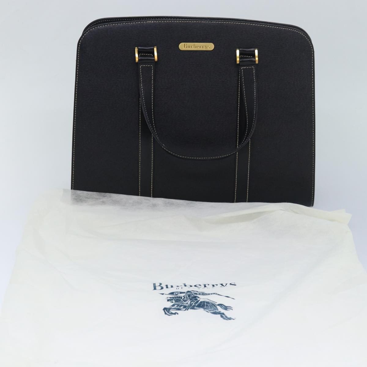 Burberry Black Leather Handbag (Pre-Owned) Size ONE SIZE - 9 Thumbnail