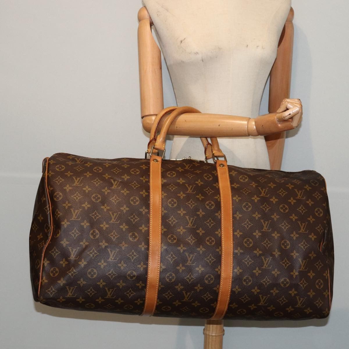 Louis Vuitton Keepall 60 Brown Canvas Travel Bag (Pre-Owned) Size ONE SIZE - 7 Thumbnail