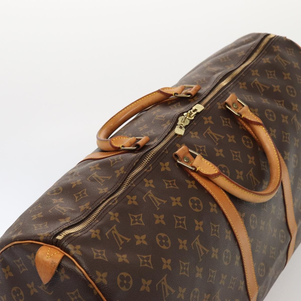 Louis Vuitton Keepall 60 Brown Canvas Travel Bag (Pre-Owned) Size ONE SIZE - 4 Thumbnail