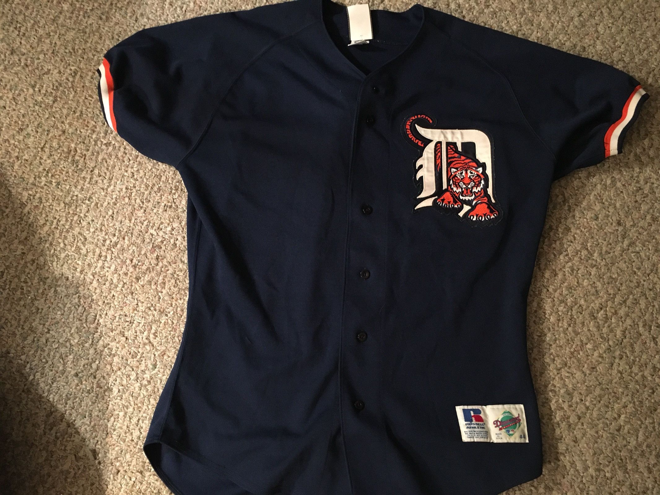 DETROIT TIGERS JERSEY VINTAGE RUSSEL