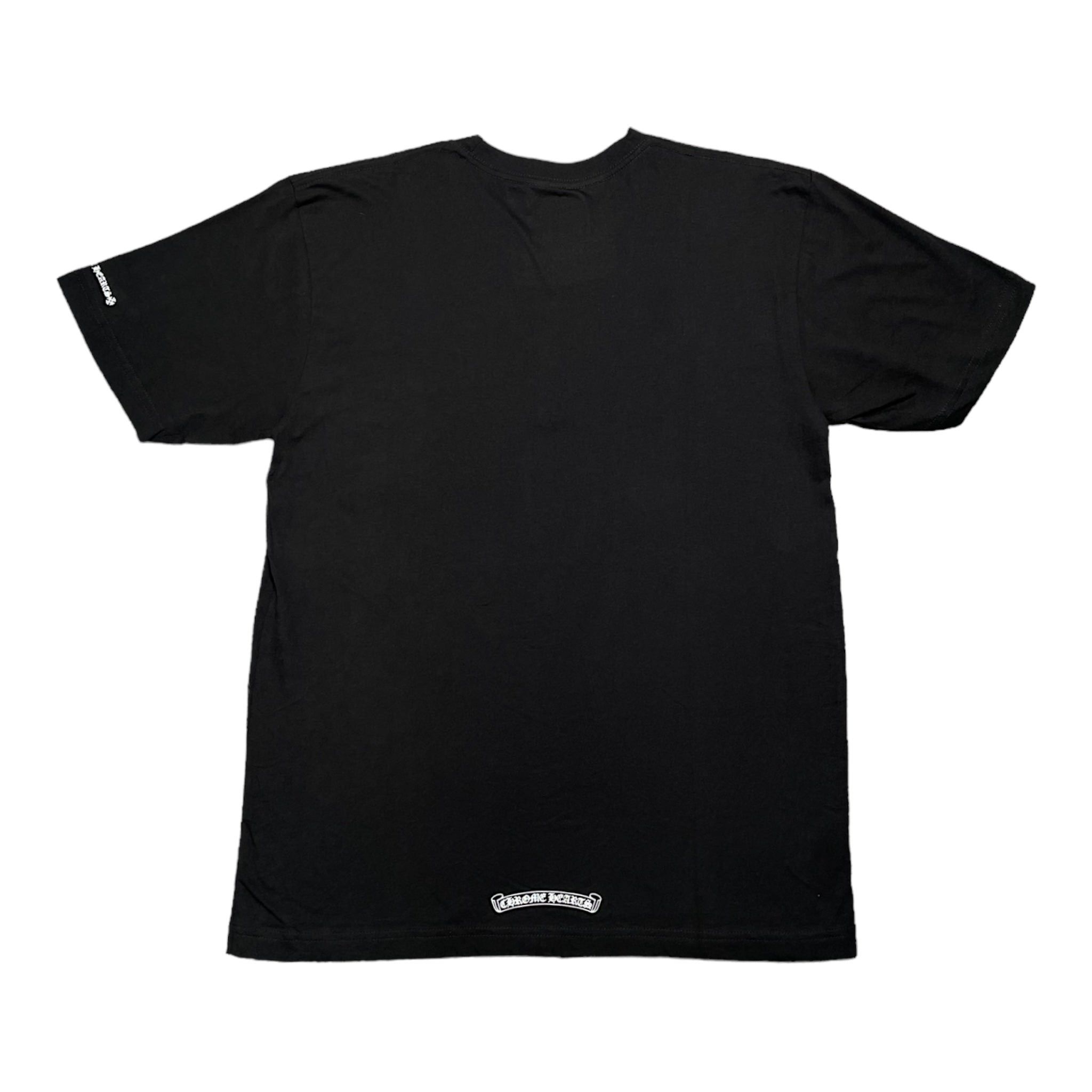 Chrome Hearts Neck Logo Short Sleeve Tee Shirt Black White | Grailed