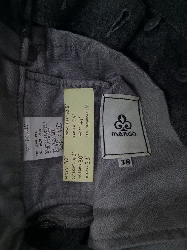 Japanese Brand 🔥 Made in Japan Mando Buckle Back Pants RARE Size US 32 / EU 48 - 5 Thumbnail