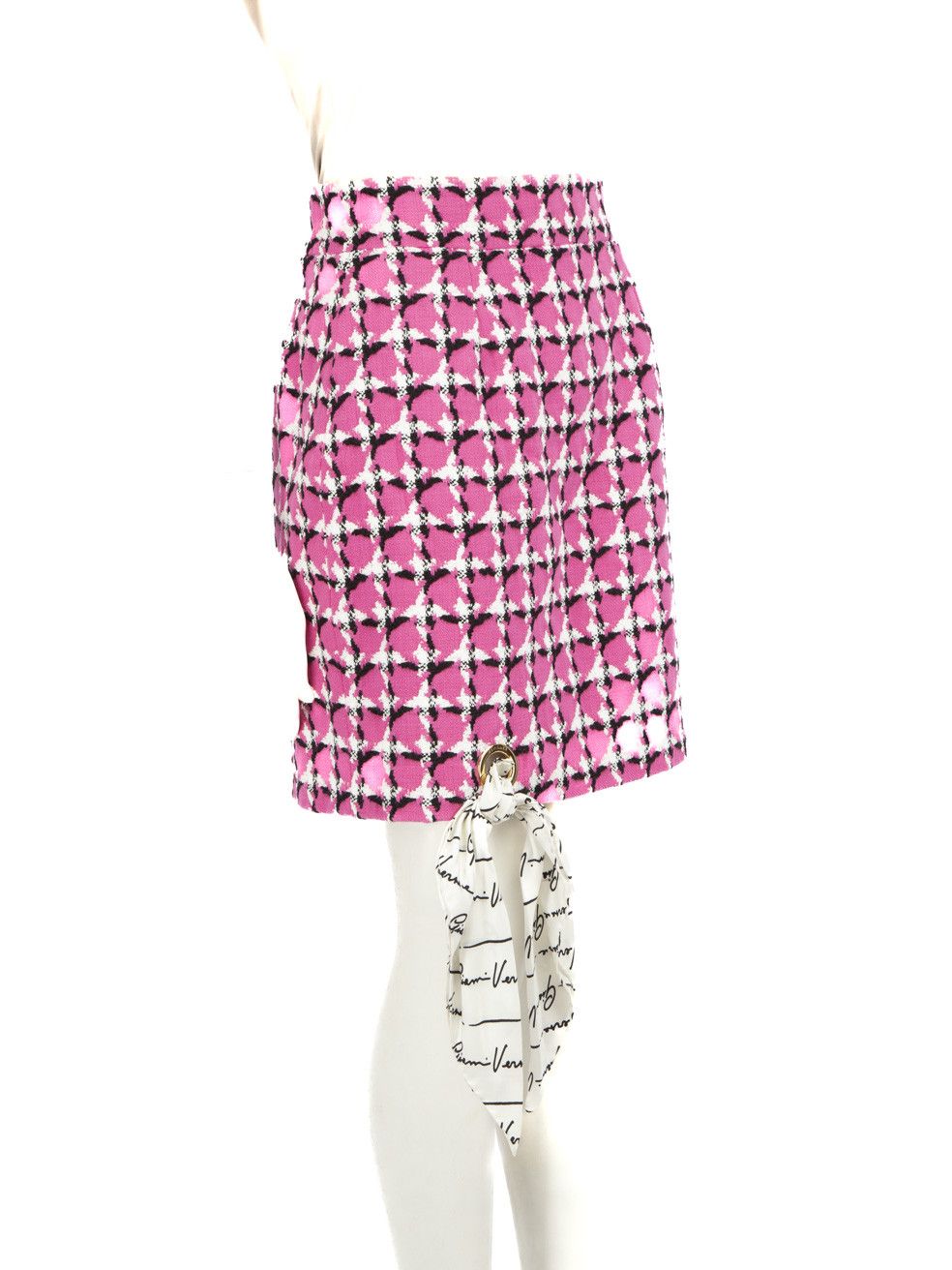 Versace Pink Tweed A-Line Mini Skirt Size 27" / US 4 / IT 40 - 2 Thumbnail