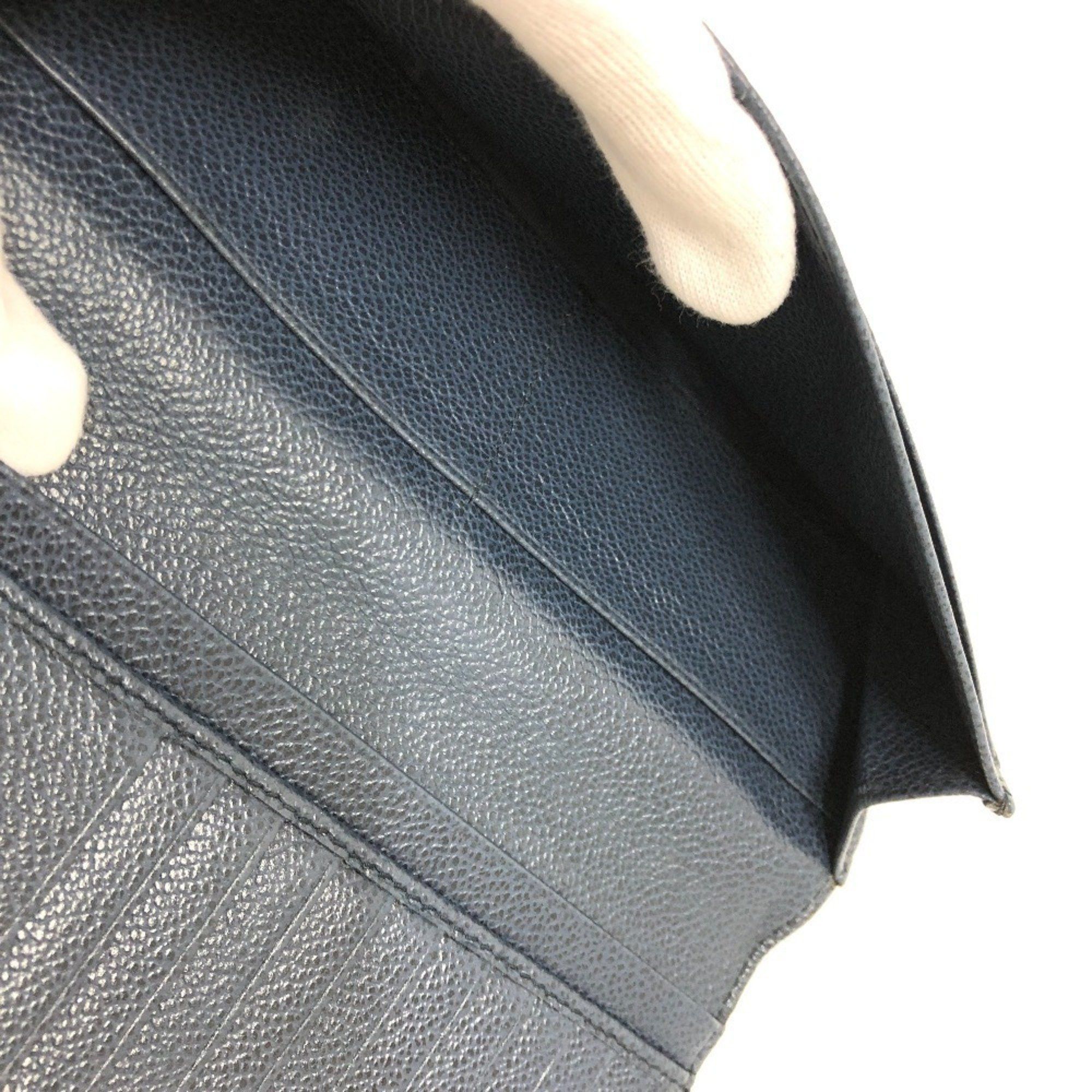 Prada PRADA 2MV015 Vitello Micro Grey Bi-fold Long Wallet Leather Women's Blue Size ONE SIZE - 9 Thumbnail