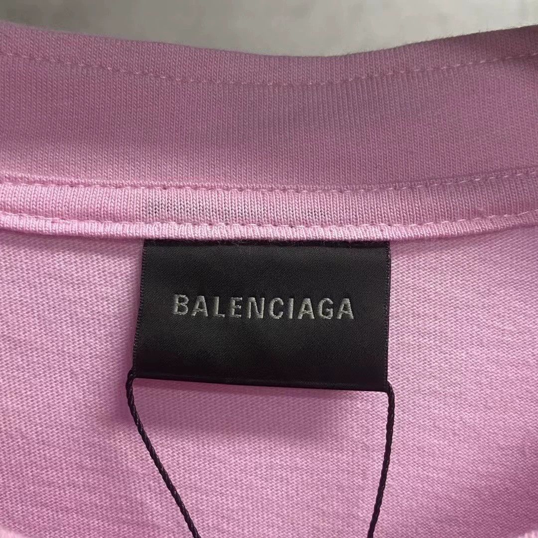 Balenciaga Balenciaga 24 Latest Pink Love Printed Logo Short Sleeve Size US S / EU 44-46 / 1 - 3 Thumbnail