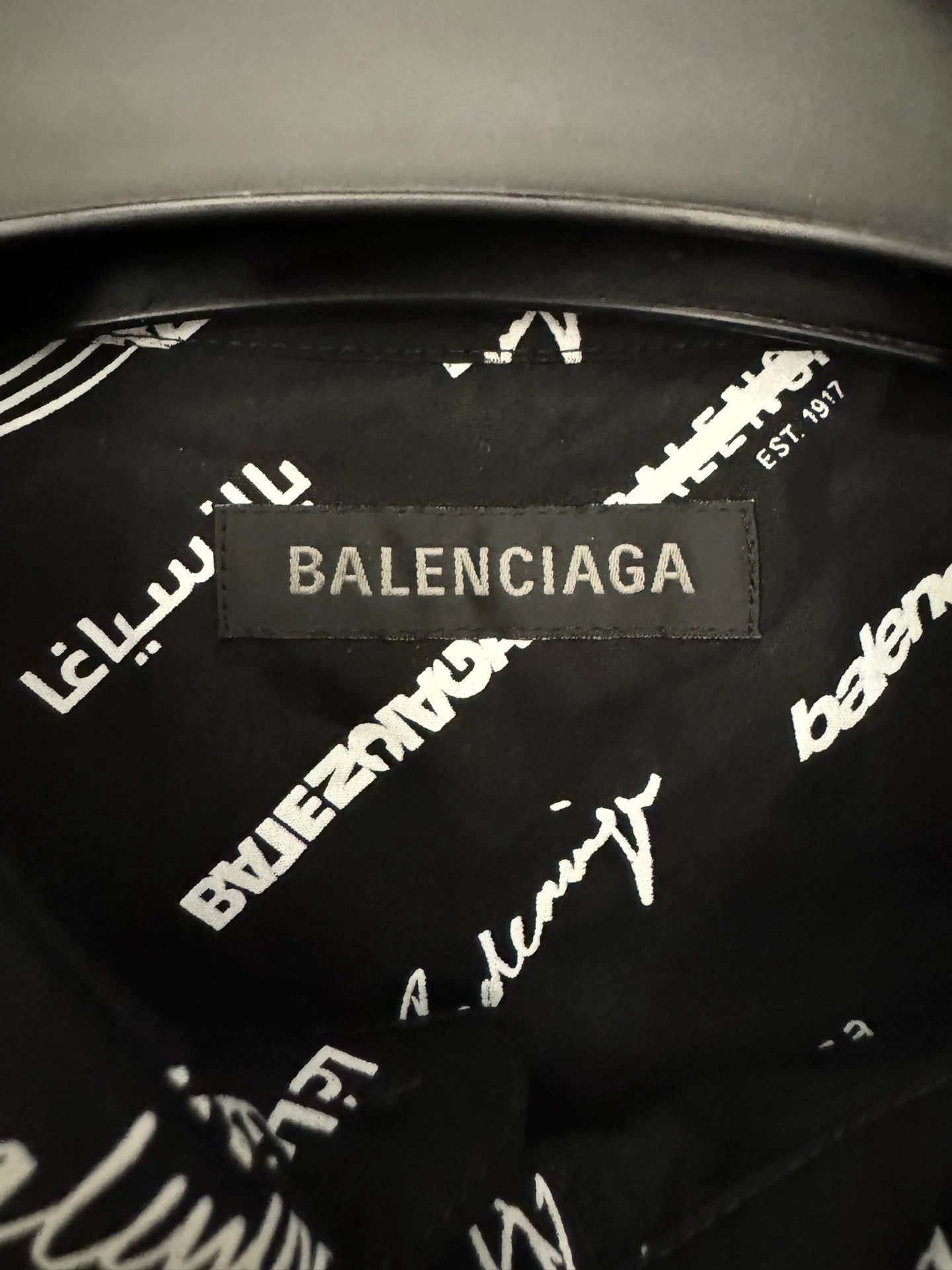 Balenciaga Balenciaga Logomania All Over SS23 letter full printed long sleeved shirt Size US XS / EU 42 / 0 - 3 Thumbnail