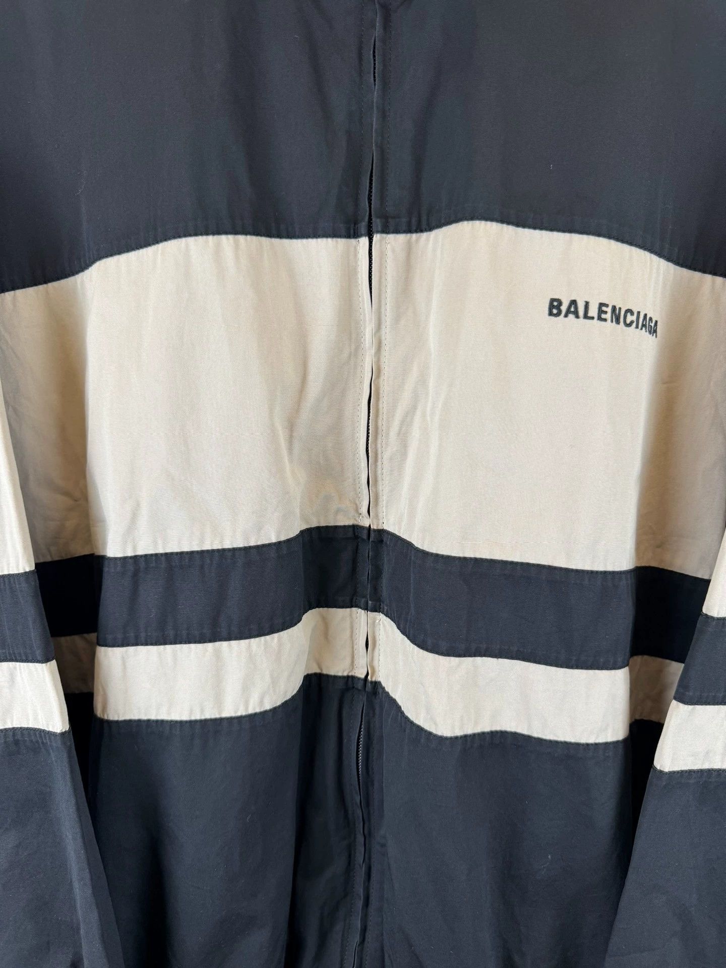 Balenciaga Balenciaga Milk Tea Color blocked Charge Jacket Size US M / EU 48-50 / 2 - 3 Thumbnail