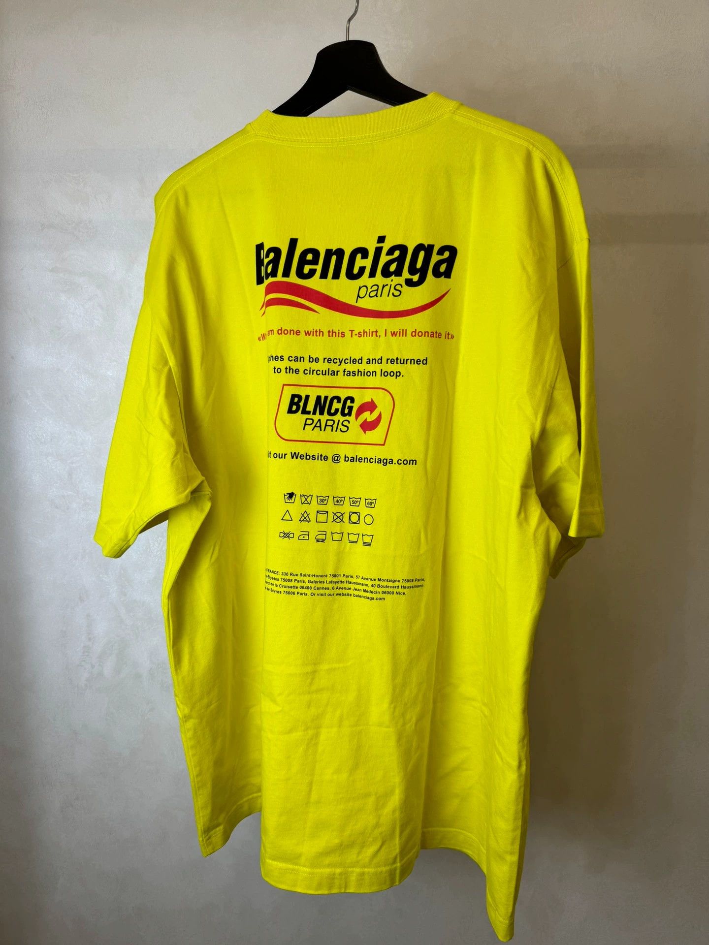 Balenciaga Balenciaga Yellow Eco friendly Short Sleeves Size US S / EU 44-46 / 1 - 2 Thumbnail