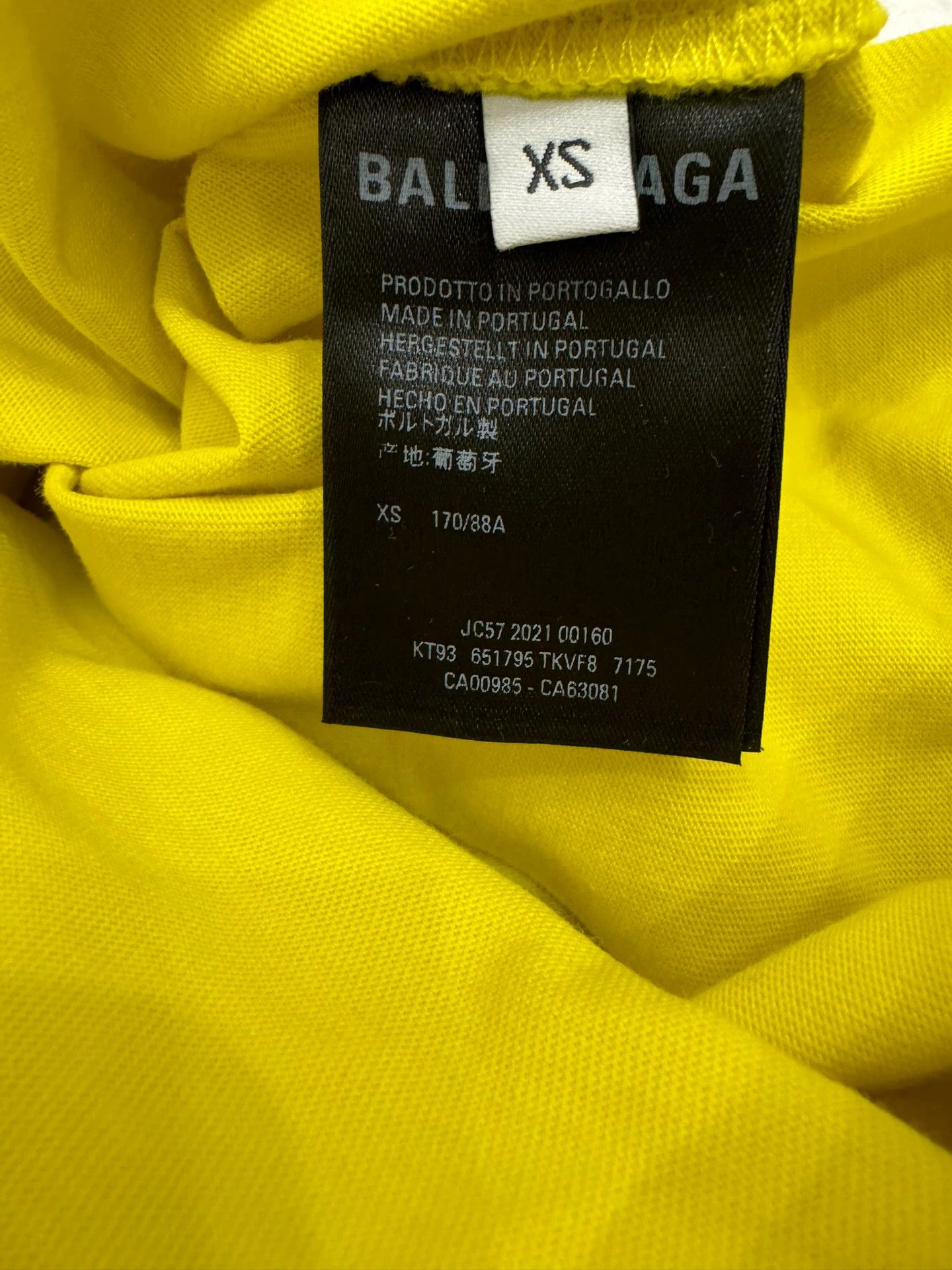 Balenciaga Balenciaga Yellow Eco friendly Short Sleeves Size US S / EU 44-46 / 1 - 6 Thumbnail