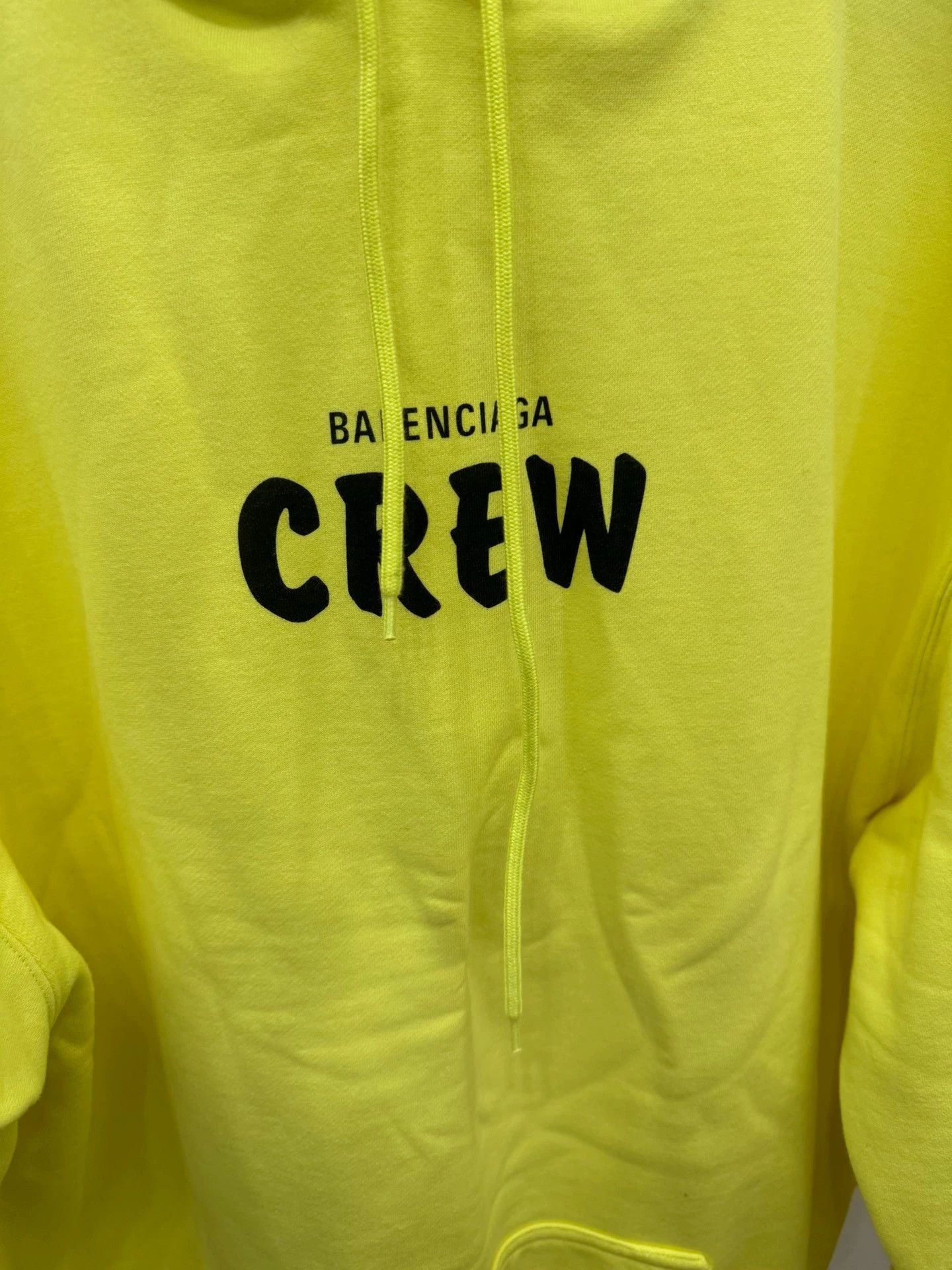 Balenciaga Balenciaga fluorescent yellow crew hoodie Size US S / EU 44-46 / 1 - 3 Thumbnail
