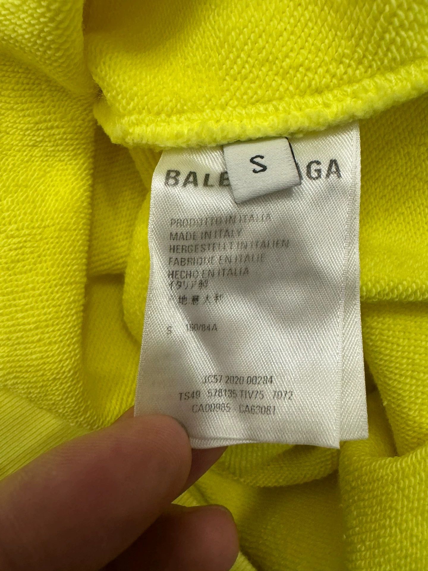Balenciaga Balenciaga fluorescent yellow crew hoodie Size US S / EU 44-46 / 1 - 6 Thumbnail