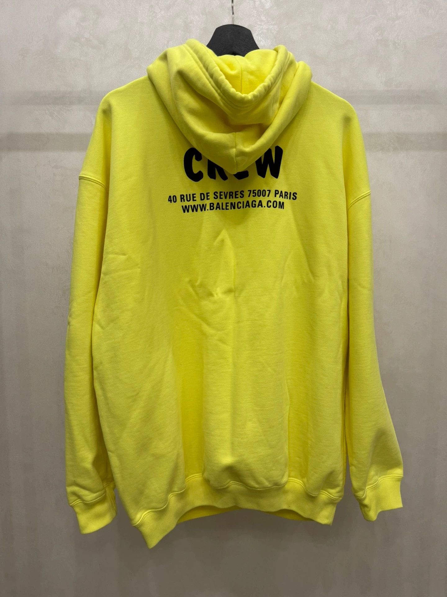 Balenciaga Balenciaga fluorescent yellow crew hoodie Size US S / EU 44-46 / 1 - 2 Thumbnail