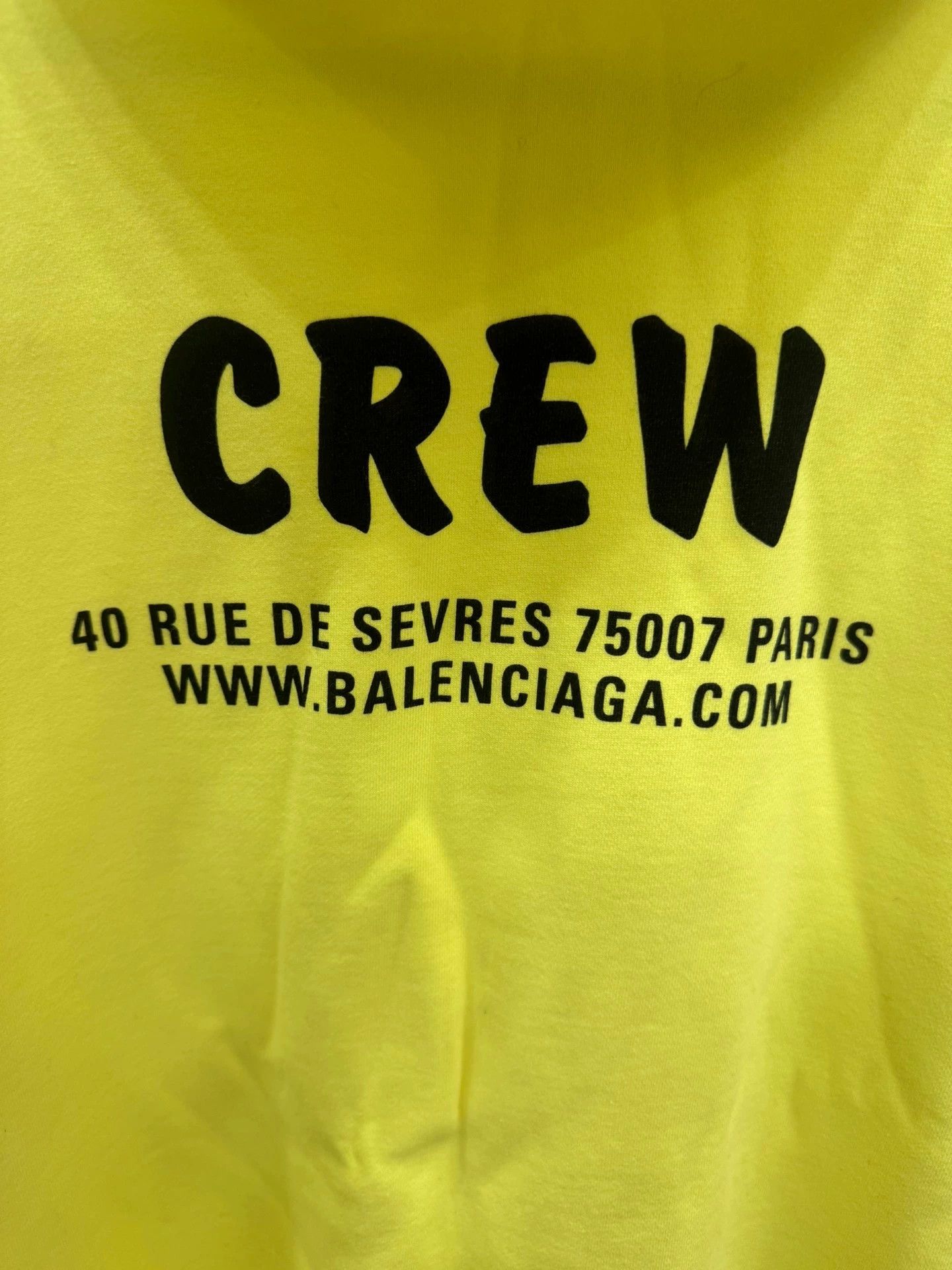 Balenciaga Balenciaga fluorescent yellow crew hoodie Size US S / EU 44-46 / 1 - 4 Thumbnail