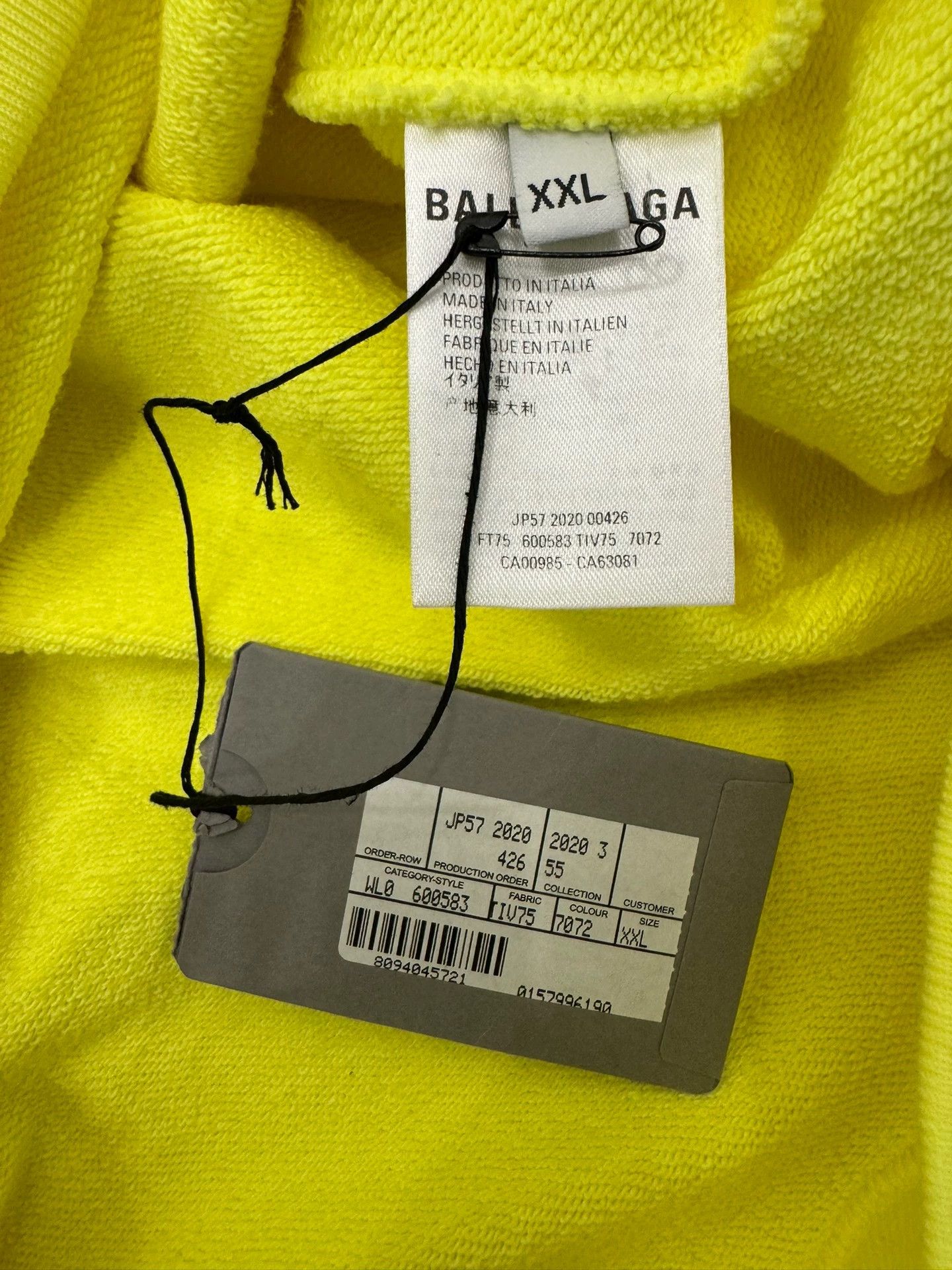 Balenciaga Balenciaga fluorescent green crew hoodie Size US XXL / EU 58 / 5 - 5 Thumbnail