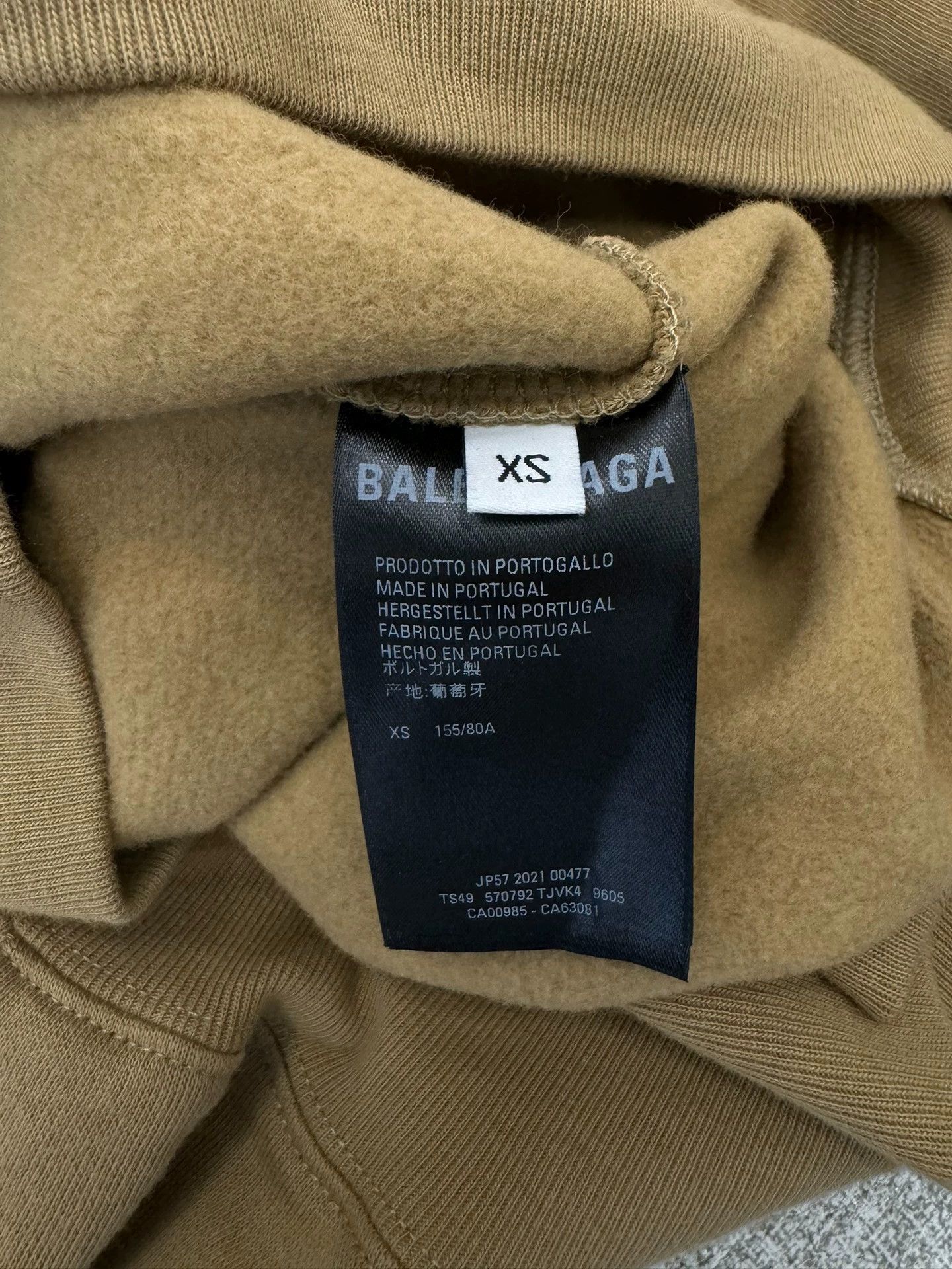Balenciaga Balenciaga khaki grain hoodie from Balenciaga Size US XS / EU 42 / 0 - 6 Thumbnail