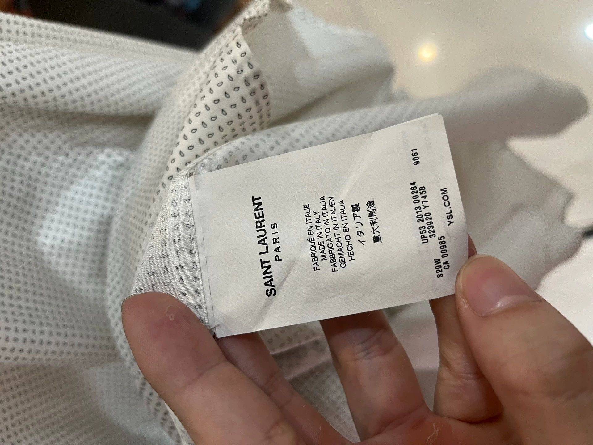 Saint Laurent Paris Saint Laurent Paris White polka dot shirt Size US M / EU 48-50 / 2 - 5 Thumbnail