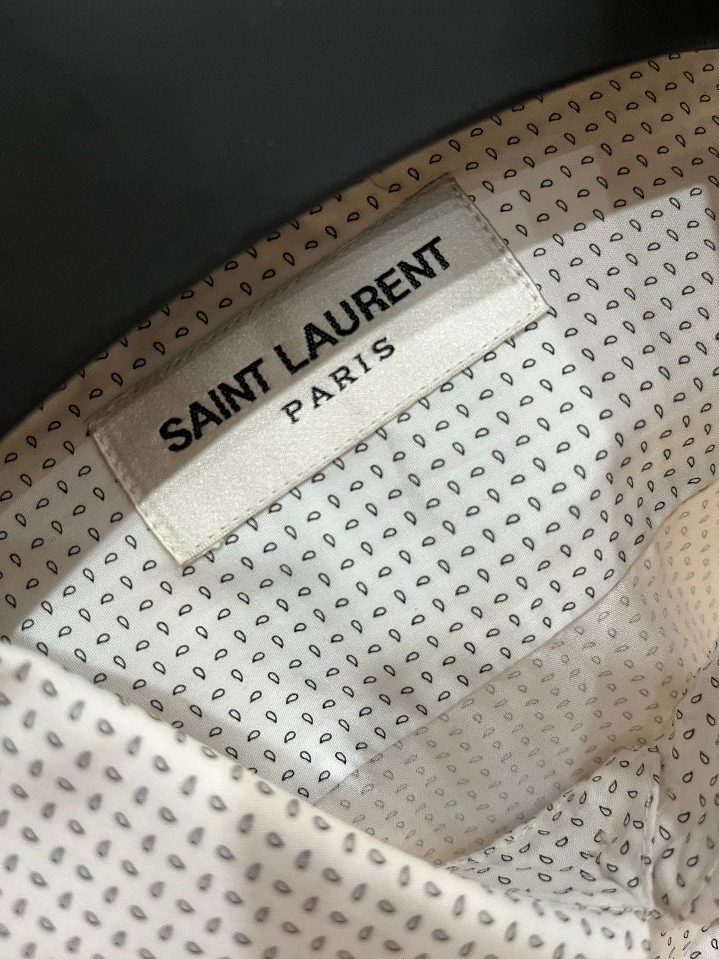 Saint Laurent Paris Saint Laurent Paris White polka dot shirt Size US M / EU 48-50 / 2 - 7 Thumbnail