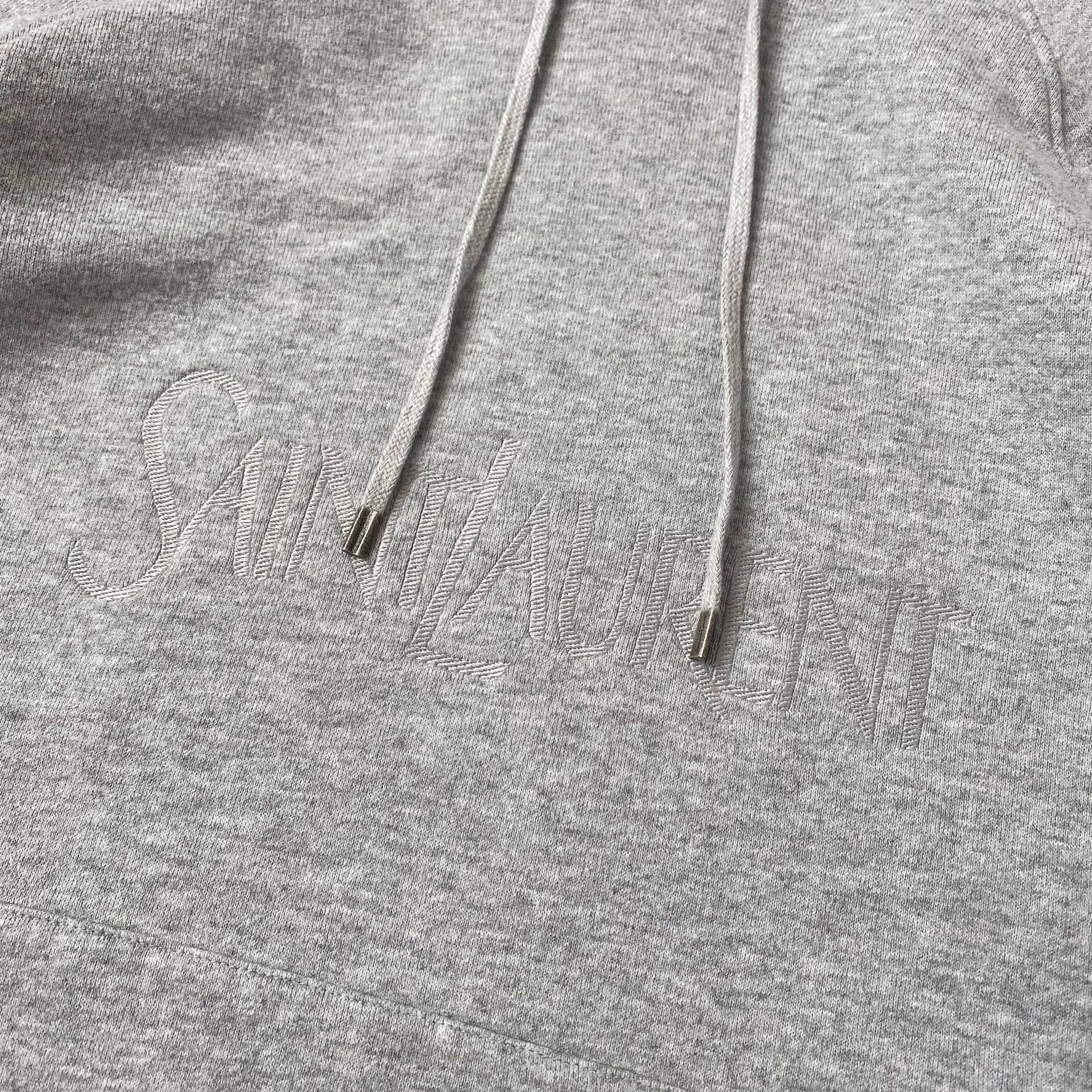Saint Laurent Paris Saint Laurent Paris Embroidered logo hoodie Size US XXL / EU 58 / 5 - 3 Thumbnail