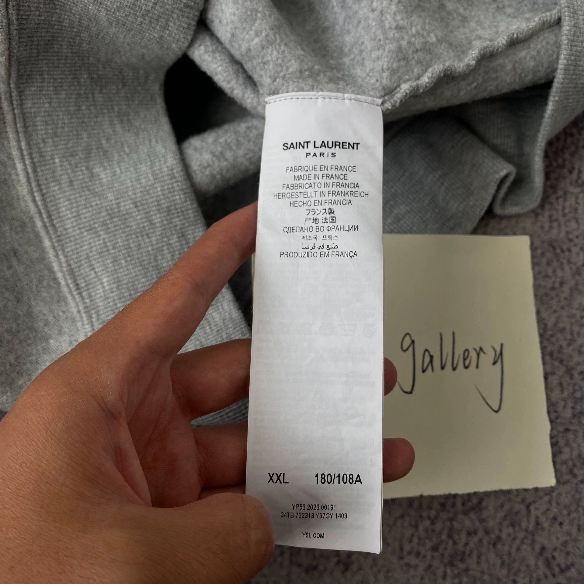 Saint Laurent Paris Saint Laurent Paris Embroidered logo hoodie Size US XXL / EU 58 / 5 - 7 Thumbnail
