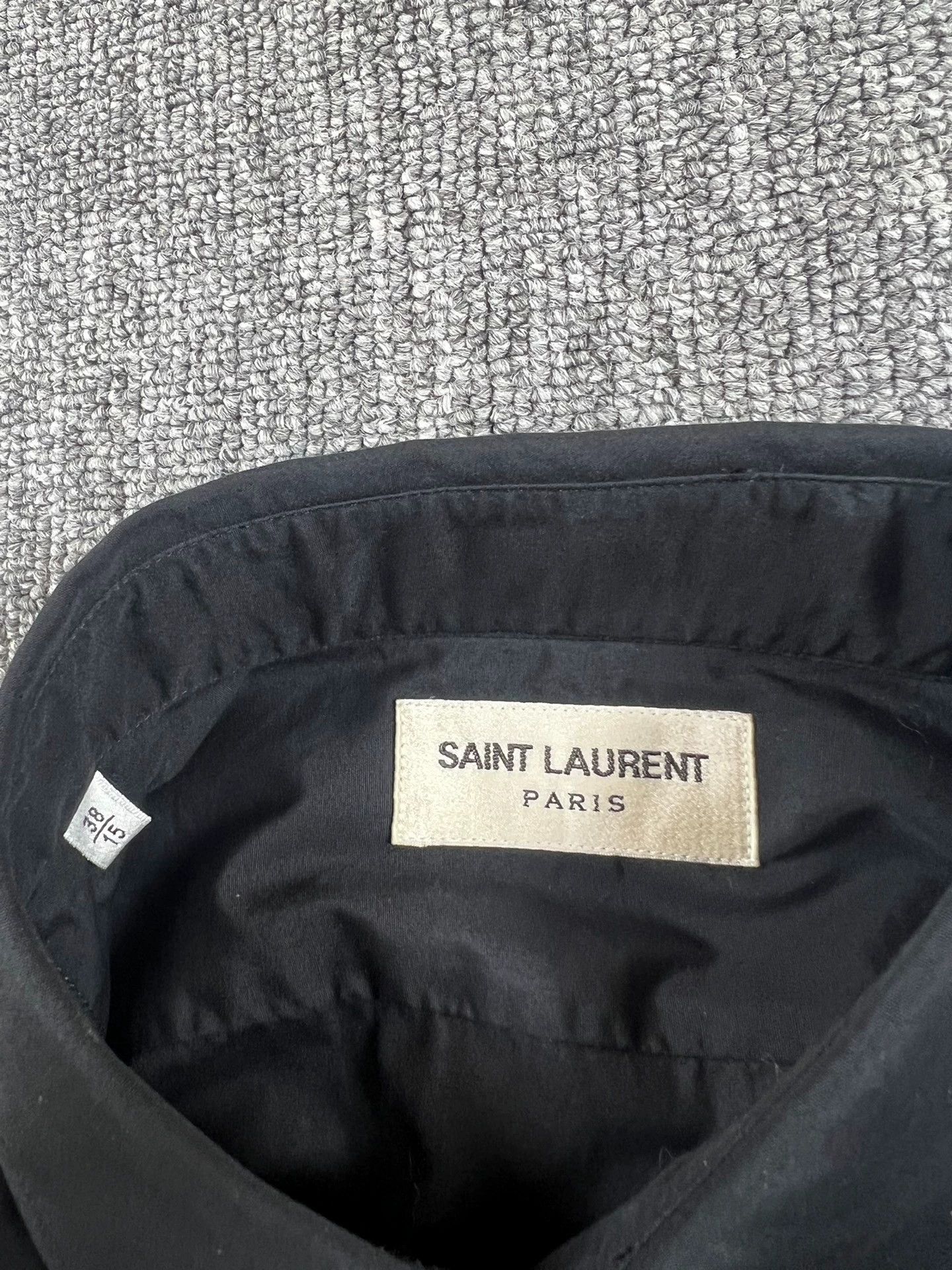 Saint Laurent Paris Saint Laurent Paris 13fw Year Black Warrior Poplin Shirt Size US M / EU 48-50 / 2 - 5 Thumbnail