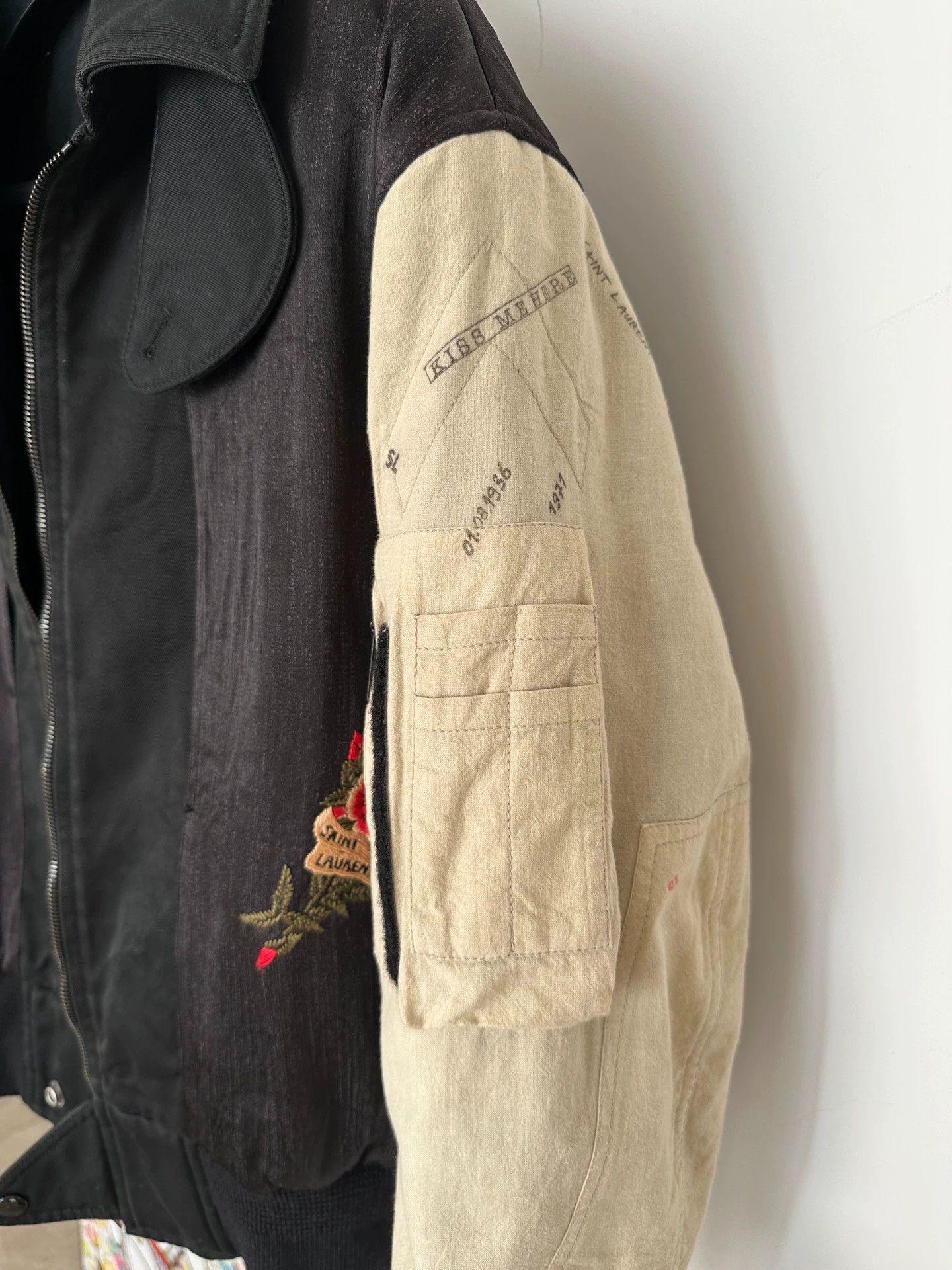 Saint Laurent Paris Saint Laurent Paris Embroidered color blocked jacket Size US XS / EU 42 / 0 - 5 Thumbnail