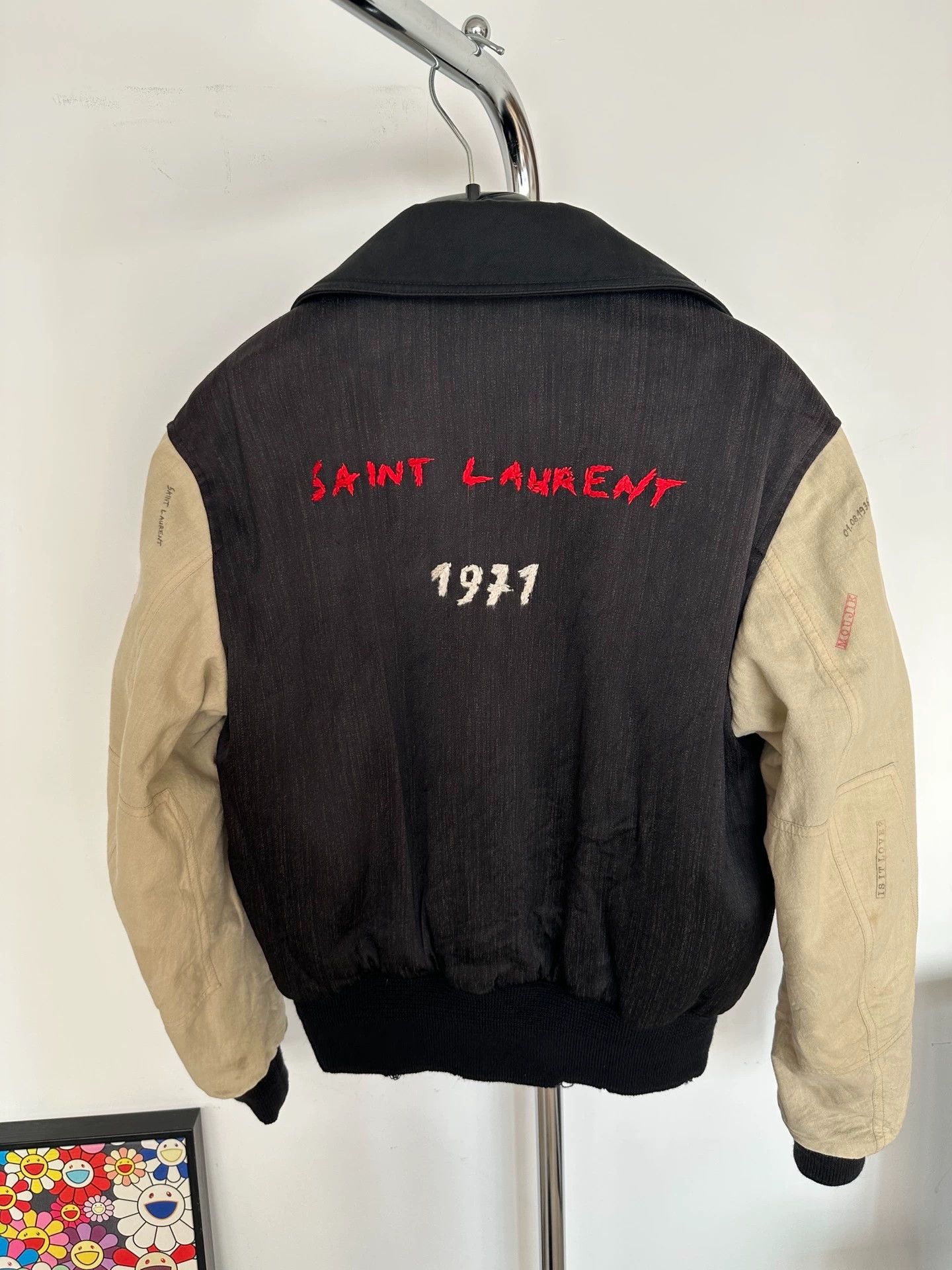 Saint Laurent Paris Saint Laurent Paris Embroidered color blocked jacket Size US XS / EU 42 / 0 - 2 Thumbnail