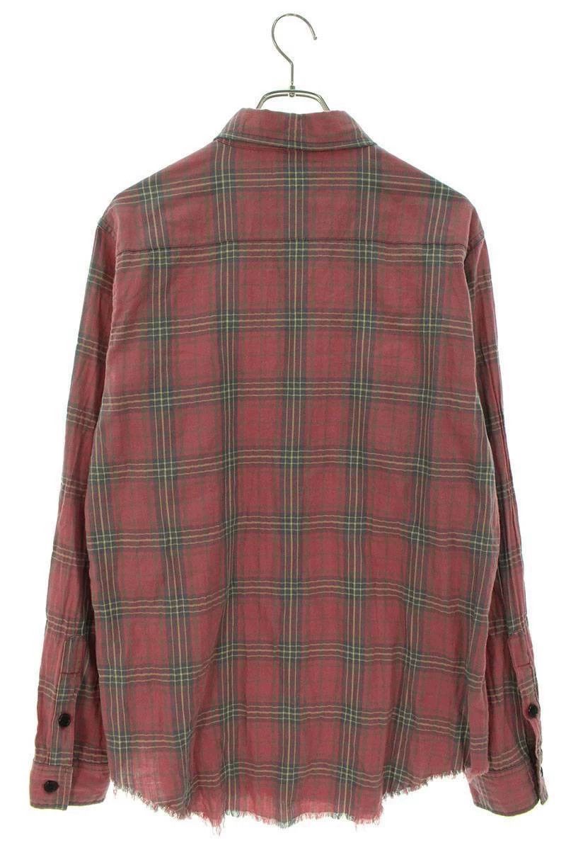 Saint Laurent Paris Saint Laurent Paris Pink checkered frayed edges damage shirt Size US M / EU 48-50 / 2 - 5 Thumbnail