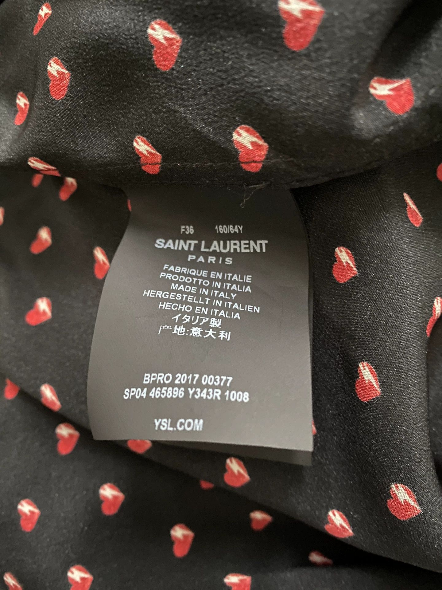 Saint Laurent Paris Saint Laurent Paris Love mulberry silk shirt Size US S / EU 44-46 / 1 - 7 Thumbnail