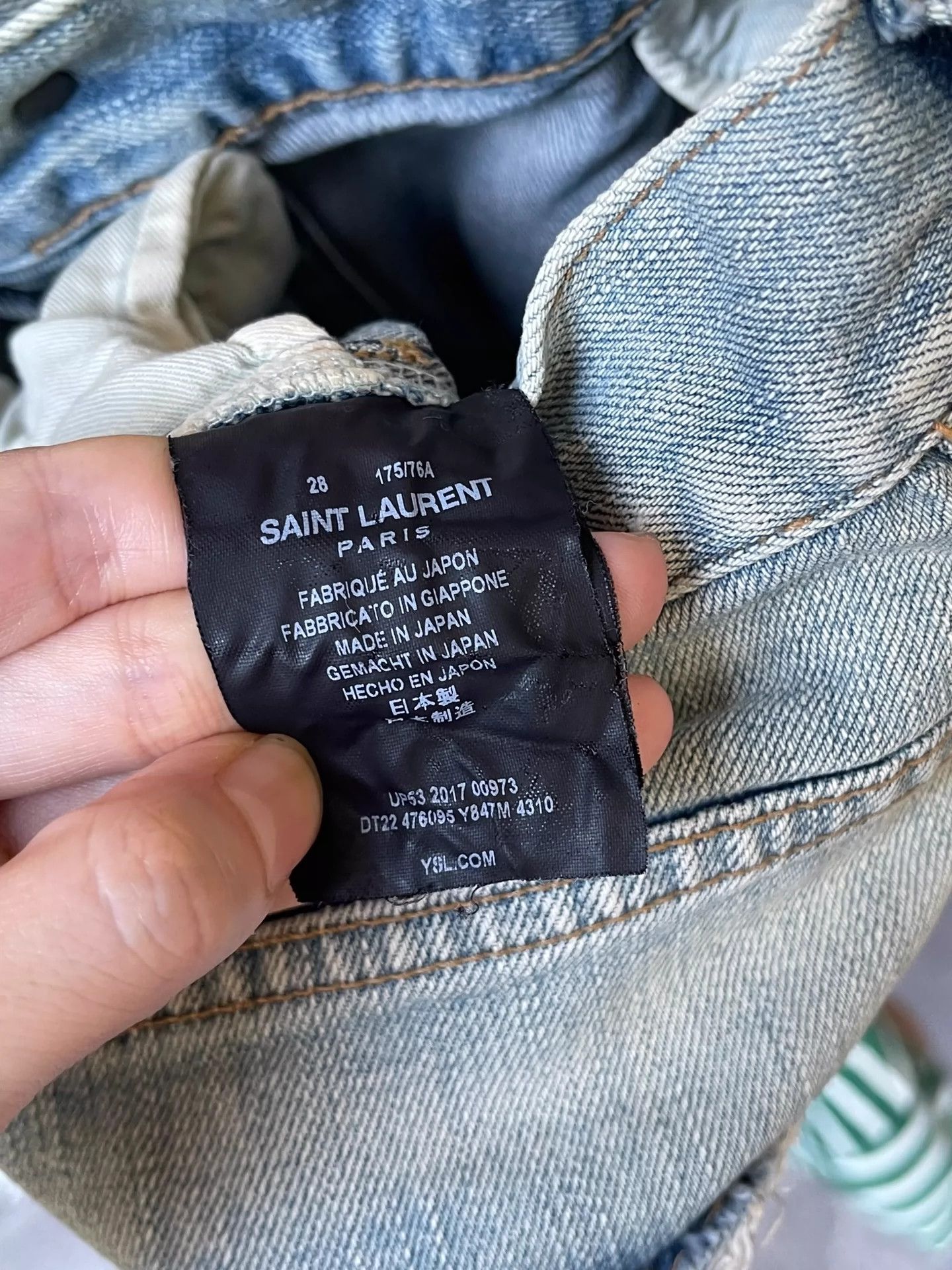 Saint Laurent Paris Saint Laurent Paris Destroy blue jeans Size US 28 / EU 44 - 7 Thumbnail