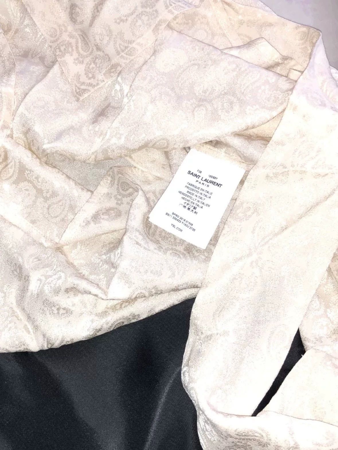 Saint Laurent Paris Saint Laurent Paris Mushroom edged butterfly ribbon shirt Size US S / EU 44-46 / 1 - 4 Thumbnail