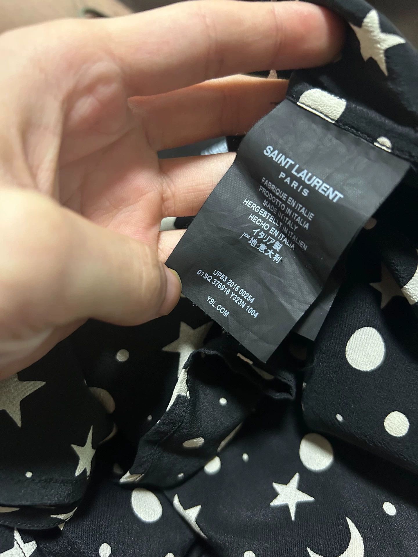 Saint Laurent Paris Saint Laurent Paris 16fw Star Moon Shirt Size US S / EU 44-46 / 1 - 5 Thumbnail