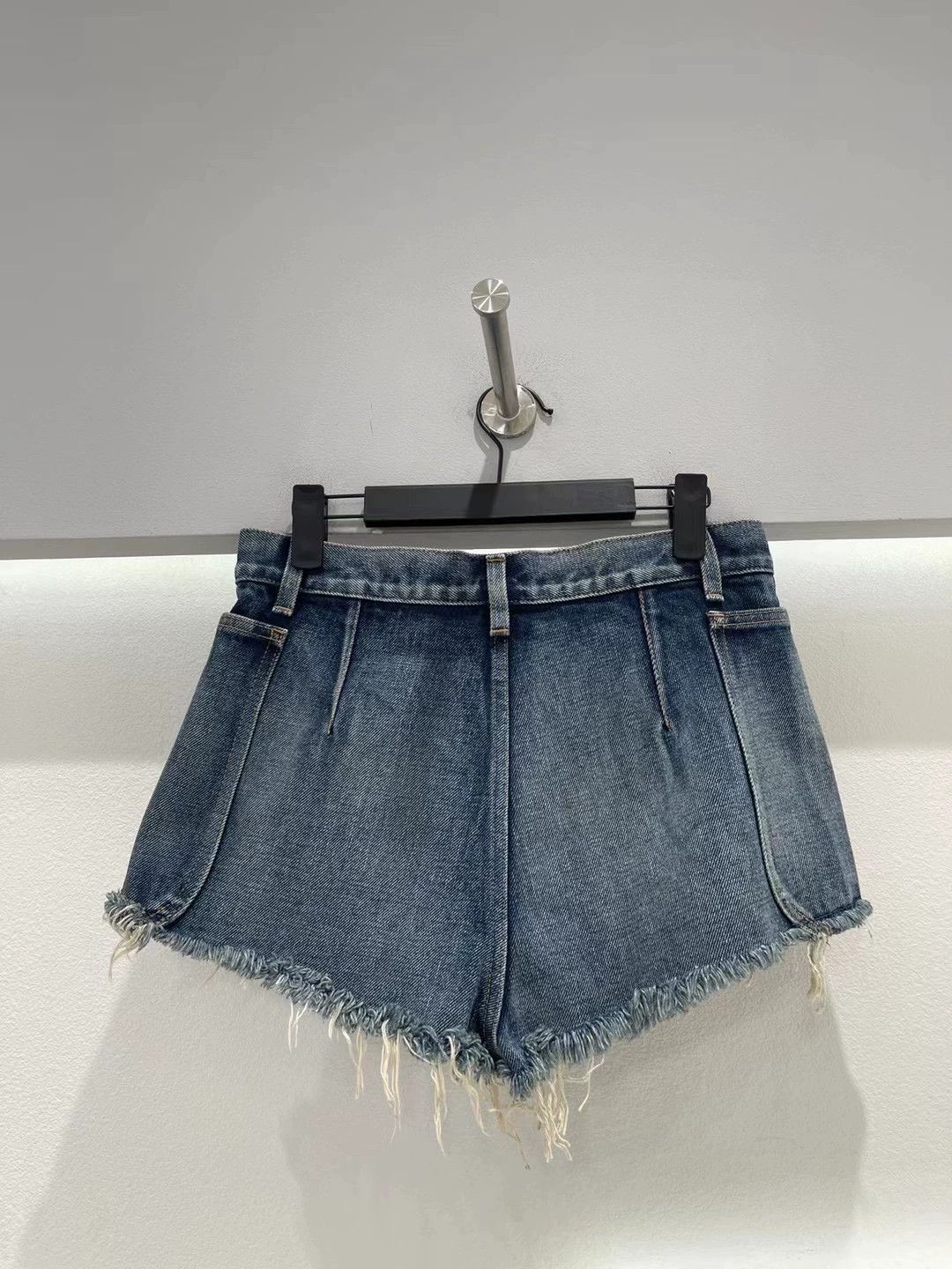 Saint Laurent Paris Saint Laurent Paris Fringed denim shorts Size US 27 - 2 Thumbnail