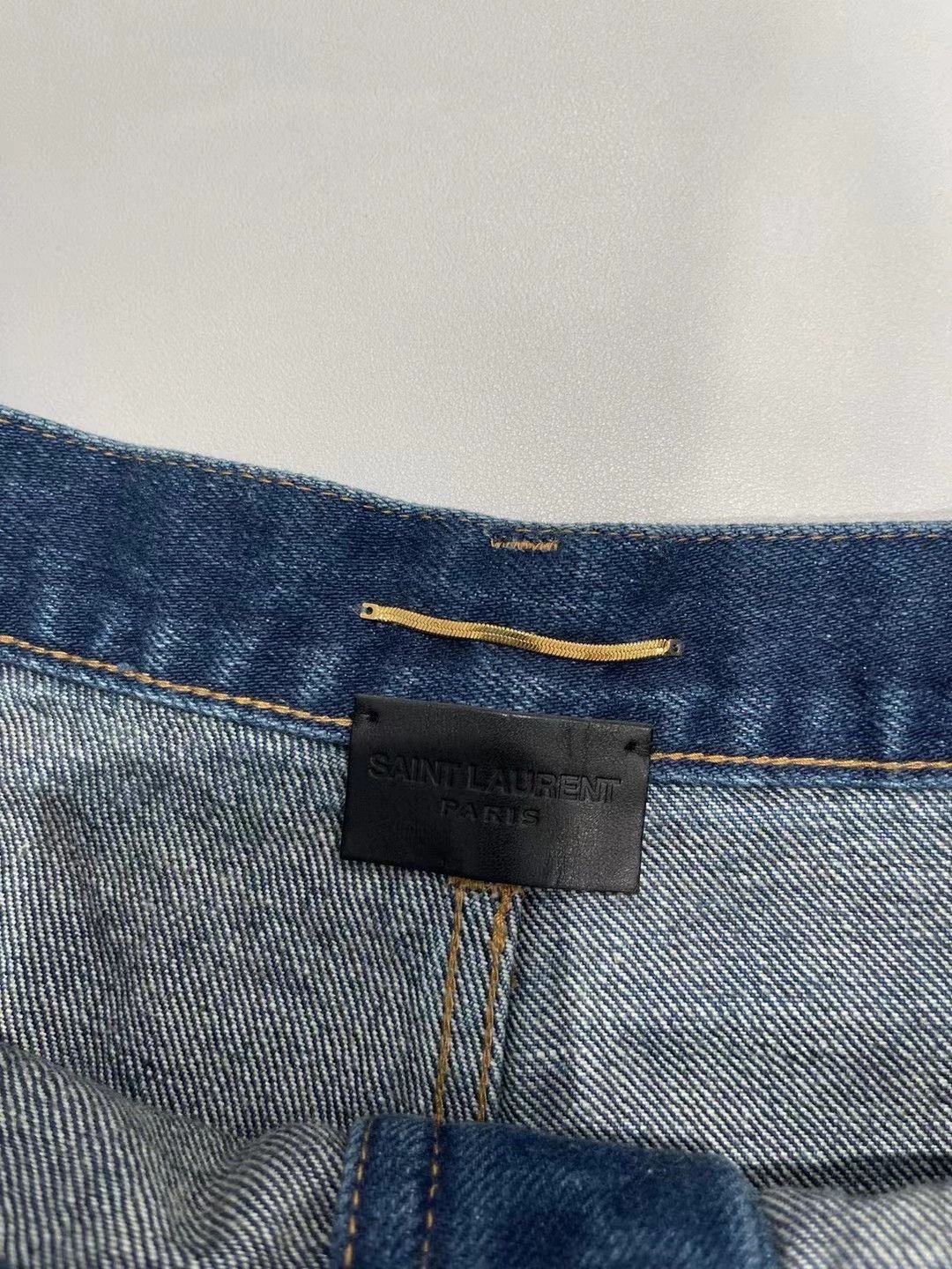 Saint Laurent Paris Saint Laurent Paris Fringed denim shorts Size US 27 - 5 Thumbnail