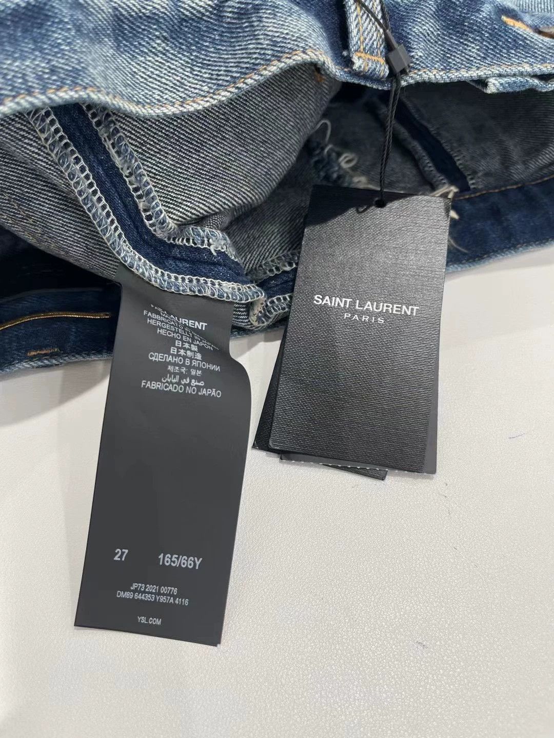 Saint Laurent Paris Saint Laurent Paris Fringed denim shorts Size US 27 - 6 Thumbnail