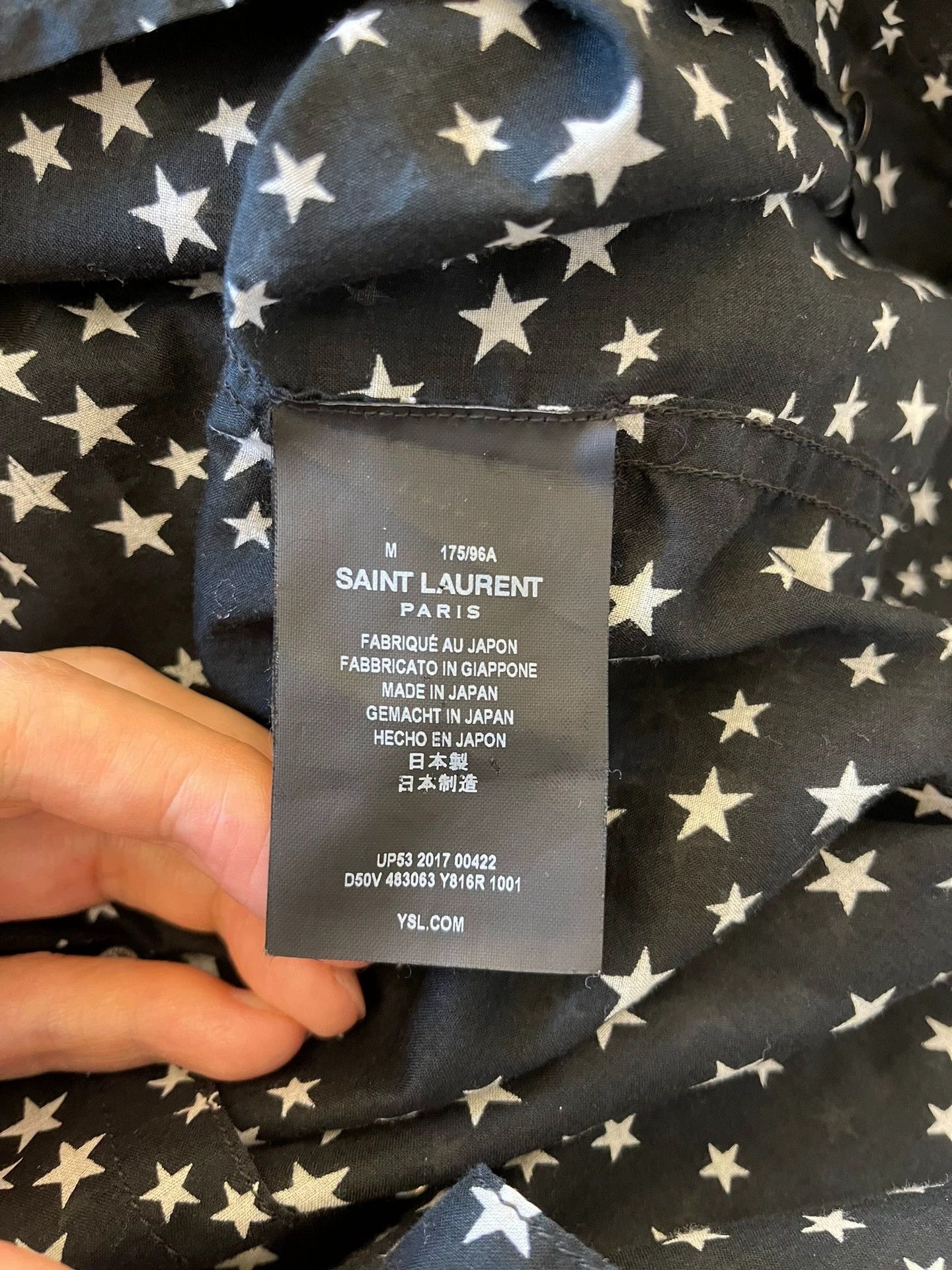 Saint Laurent Paris Saint Laurent Paris Star element shirt Size US M / EU 48-50 / 2 - 3 Thumbnail