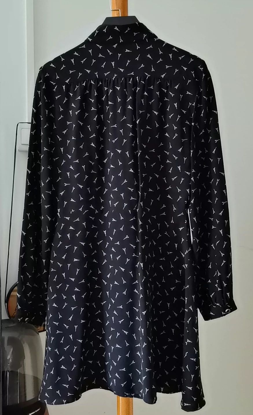 Saint Laurent Paris Saint Laurent Paris Paris Tower silk dress Size US 38 / EU 54 - 9 Thumbnail