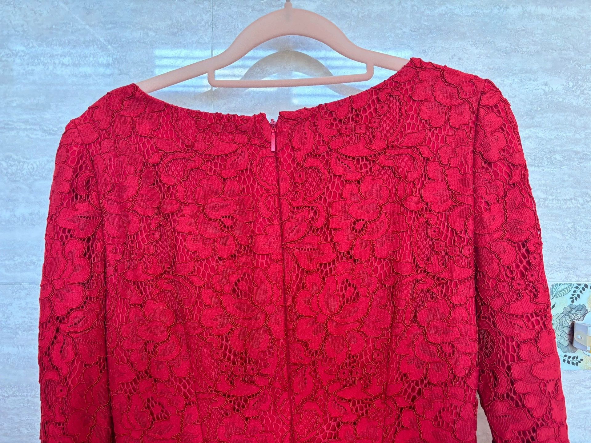 Saint Laurent Paris Saint Laurent Paris Red lace dress Size US 36 / EU 52 - 3 Thumbnail