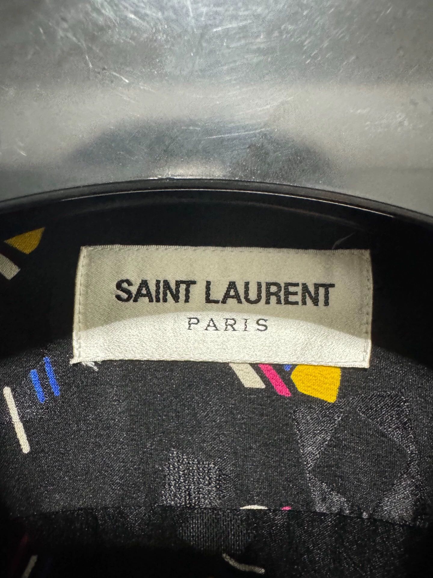 Saint Laurent Paris Saint Laurent Paris Geometric element mulberry silk shirt Size US S / EU 44-46 / 1 - 6 Thumbnail