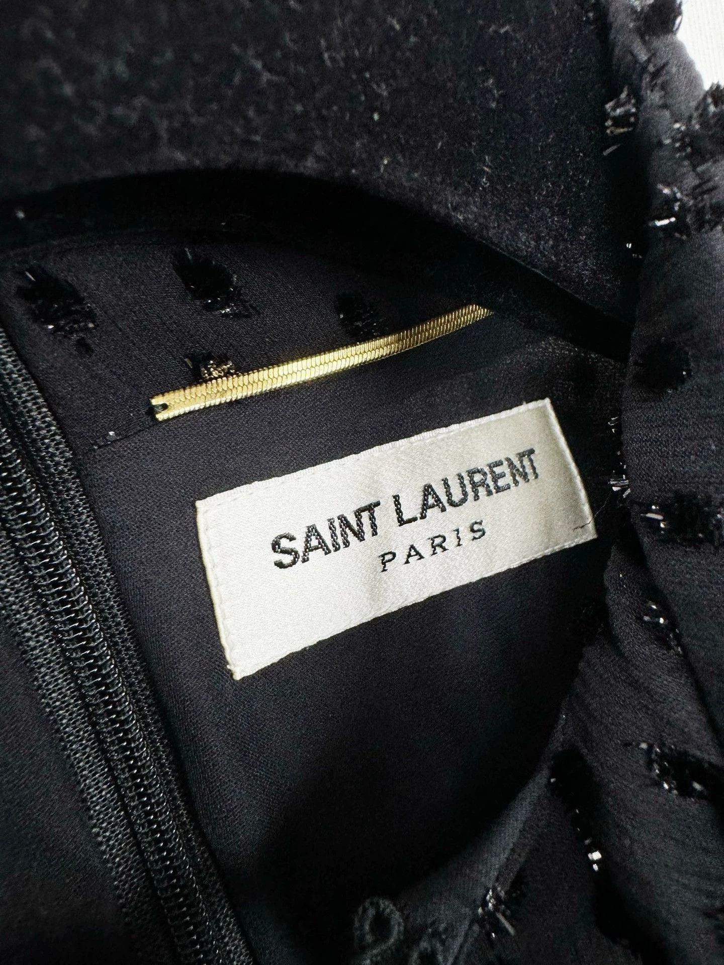 Saint Laurent Paris Saint Laurent Paris Black silk dress Size US 36 / EU 52 - 4 Thumbnail