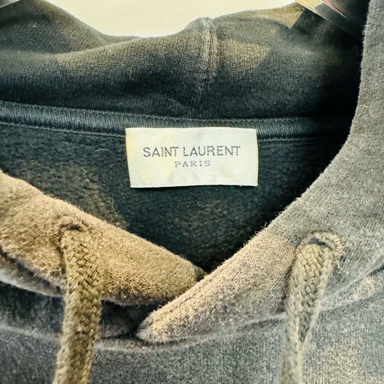 Saint Laurent Paris Saint Laurent Paris Felt letter printed logo hoodie Size US L / EU 52-54 / 3 - 2 Thumbnail