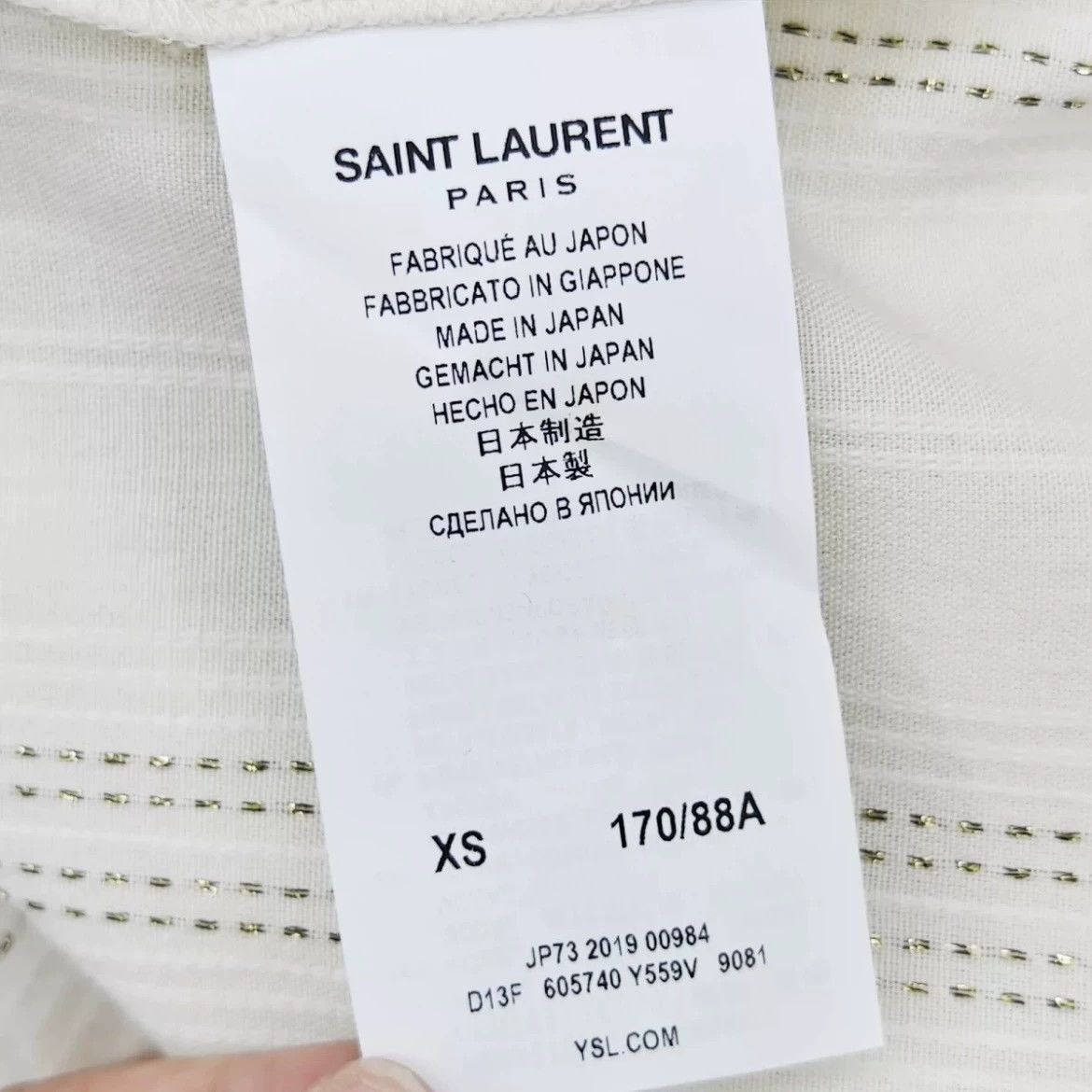 Saint Laurent Paris Saint Laurent Paris Camel colored mulberry silk long sleeved lapel shirt Size US XXS / EU 40 - 5 Thumbnail