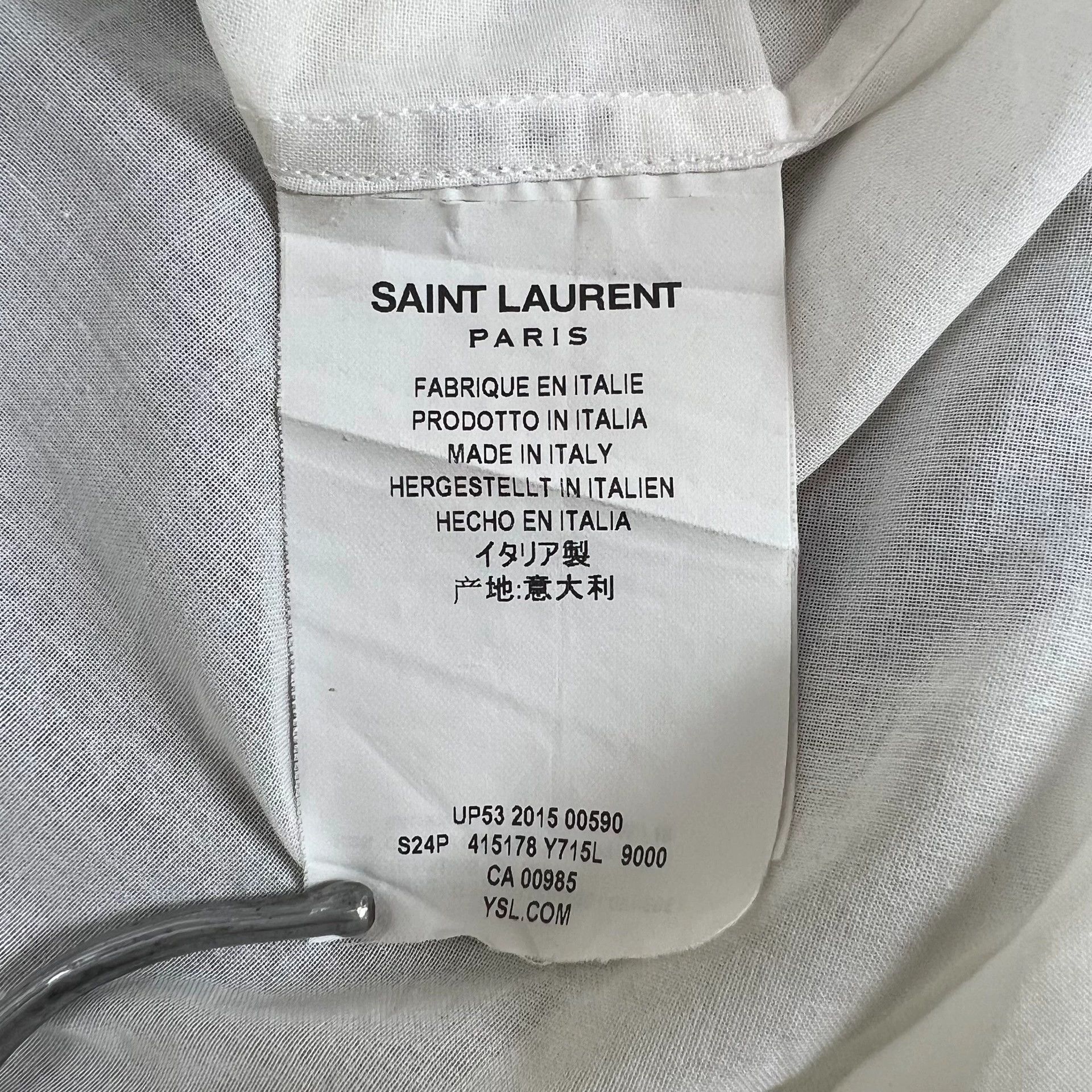 Saint Laurent Paris Saint Laurent Paris 16ss organza damaged organ shirt Size US S / EU 44-46 / 1 - 4 Thumbnail