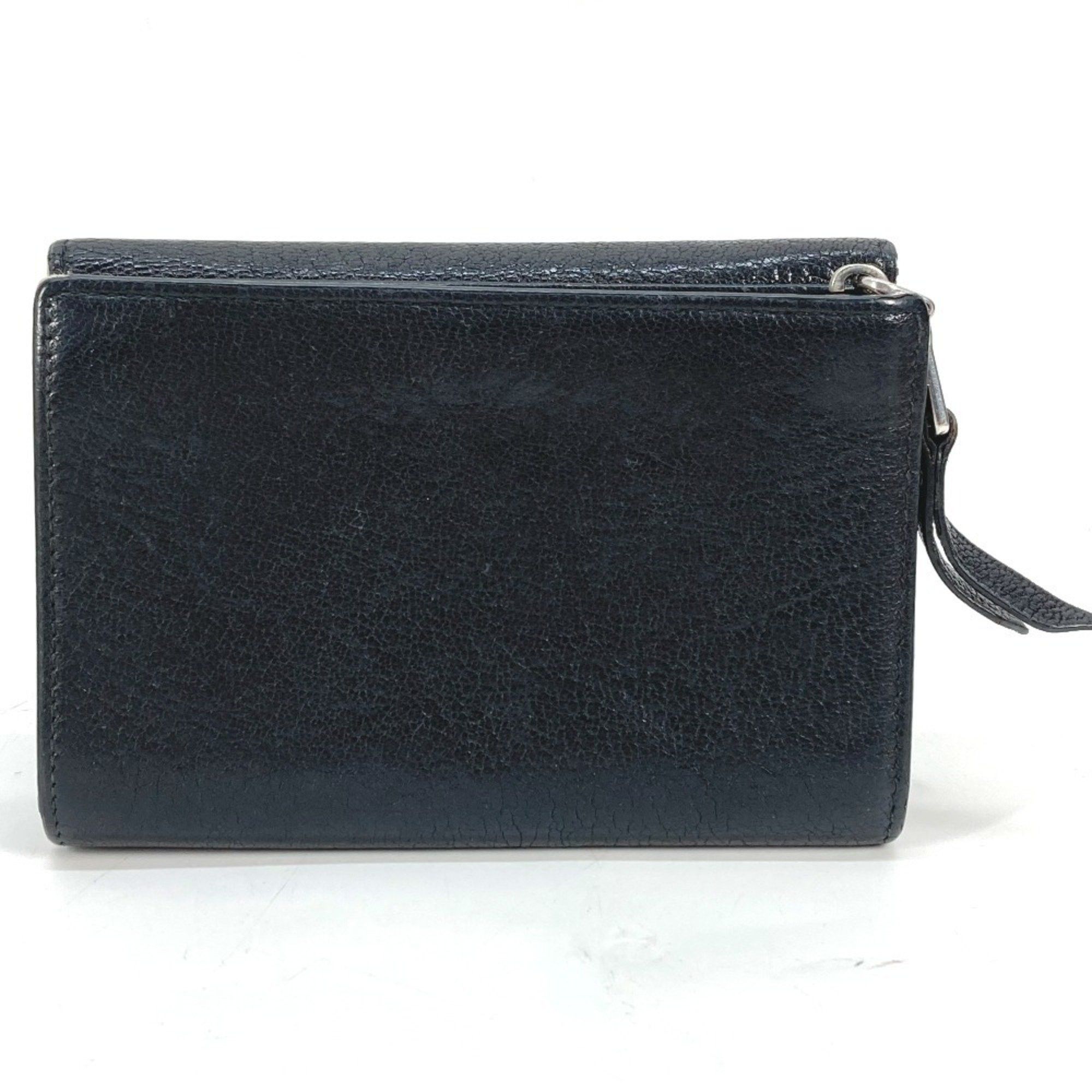 Miu Miu Miu Miu MIU 5ML014 Bicolor Compact Wallet Tri-fold Leather Women's Black Size ONE SIZE - 7 Thumbnail
