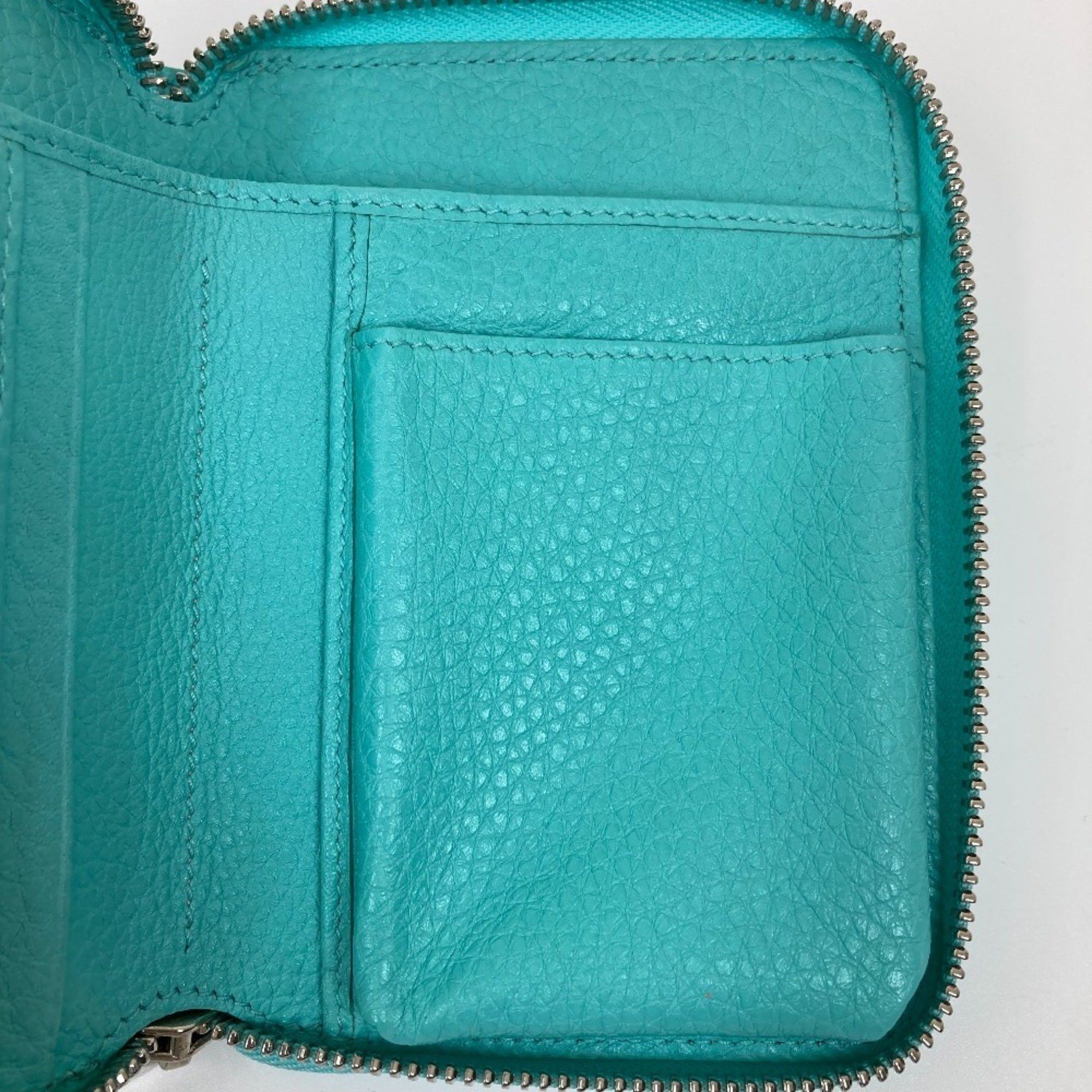 Tiffany & Co. TIFFANY&Co. Tiffany business card holder, pass case, billfold, bi-fold, pouch, multi-case, leather, women's, blue, blue Size ONE SIZE - 11 Thumbnail