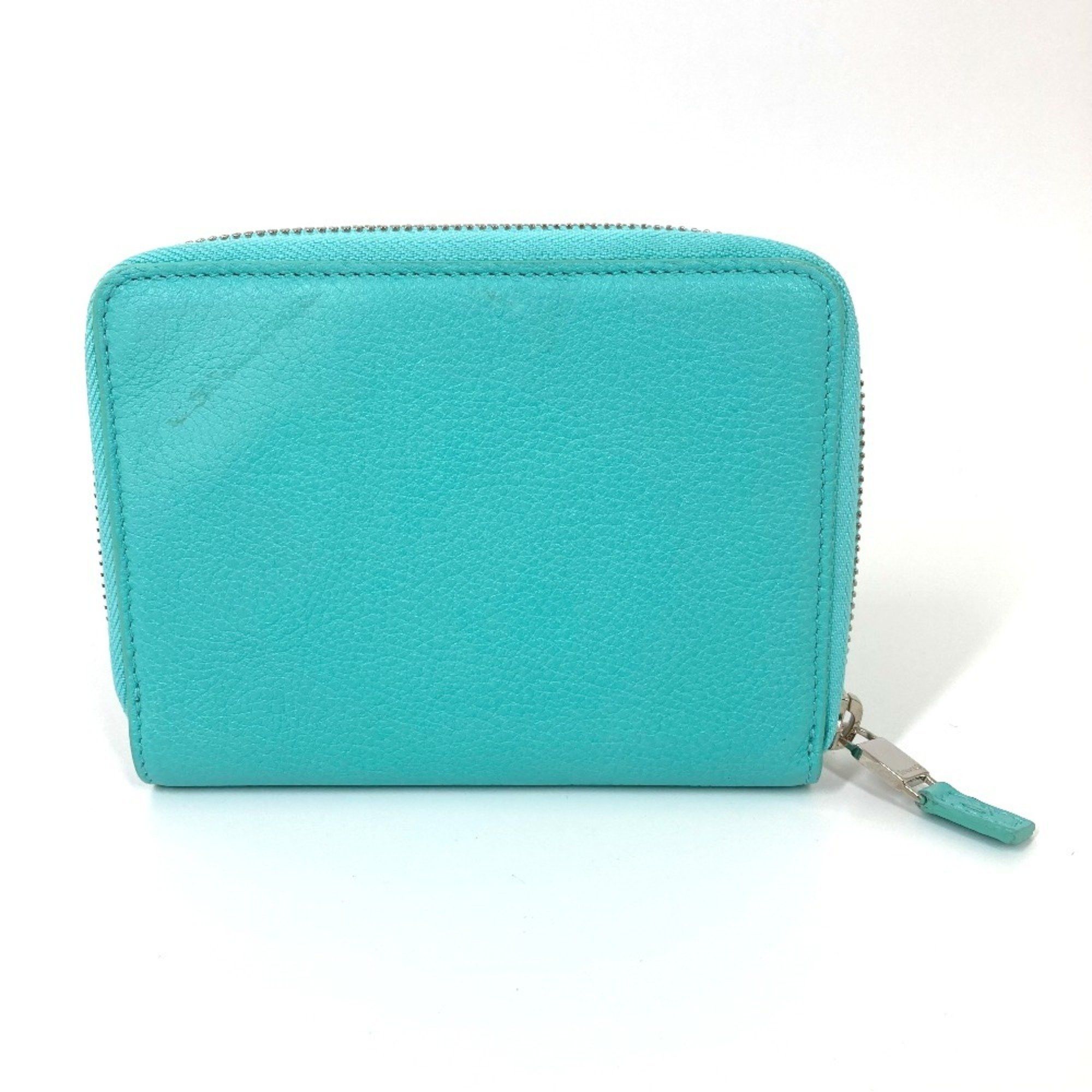 Tiffany & Co. TIFFANY&Co. Tiffany business card holder, pass case, billfold, bi-fold, pouch, multi-case, leather, women's, blue, blue Size ONE SIZE - 2 Thumbnail