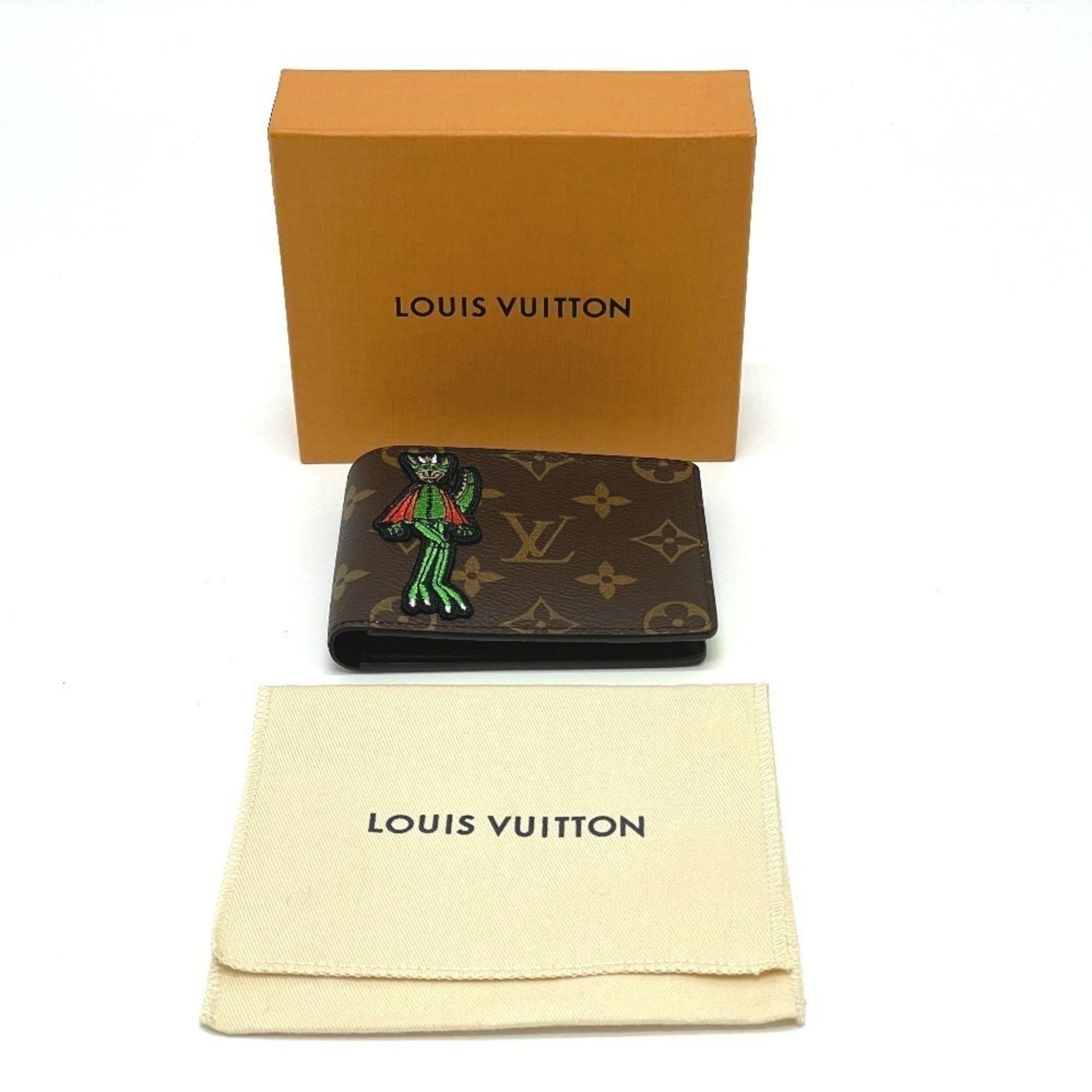 Louis Vuitton Louis Vuitton Animal Monogram Portefeuille Slender NM Billfold Bi-fold Wallet Canvas Men's Brown Size ONE SIZE - 10 Thumbnail